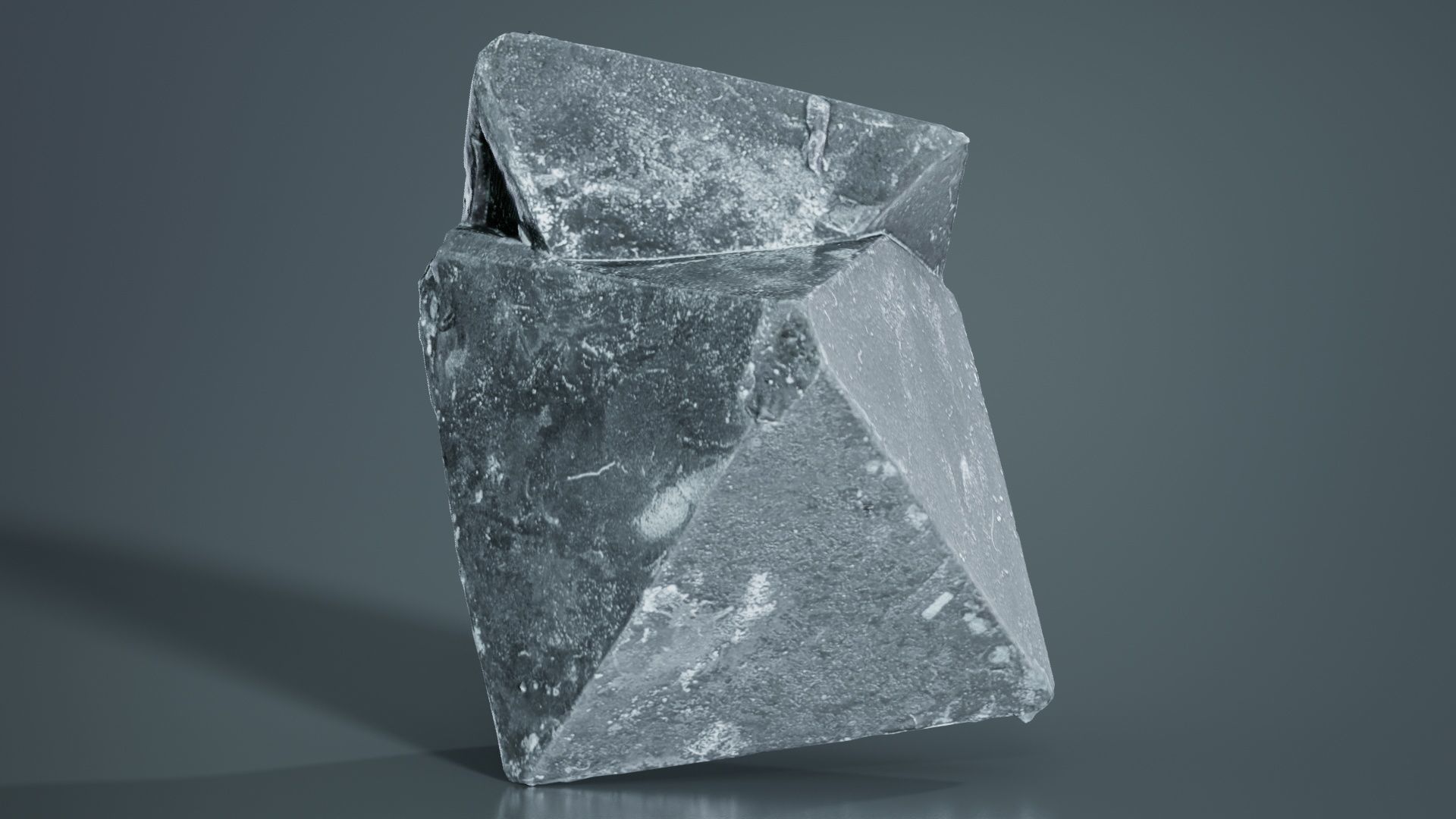 Black Salt Crystal 03 Low-poly 3D model_3