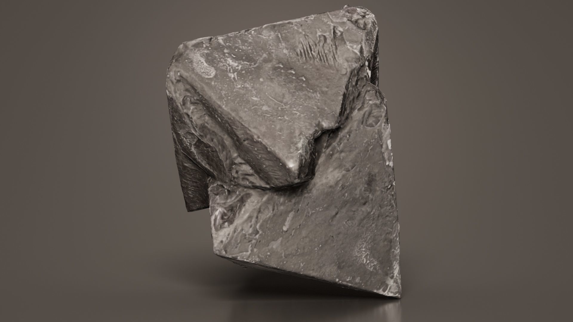 Black Salt Crystal 03 Low-poly 3D model_8