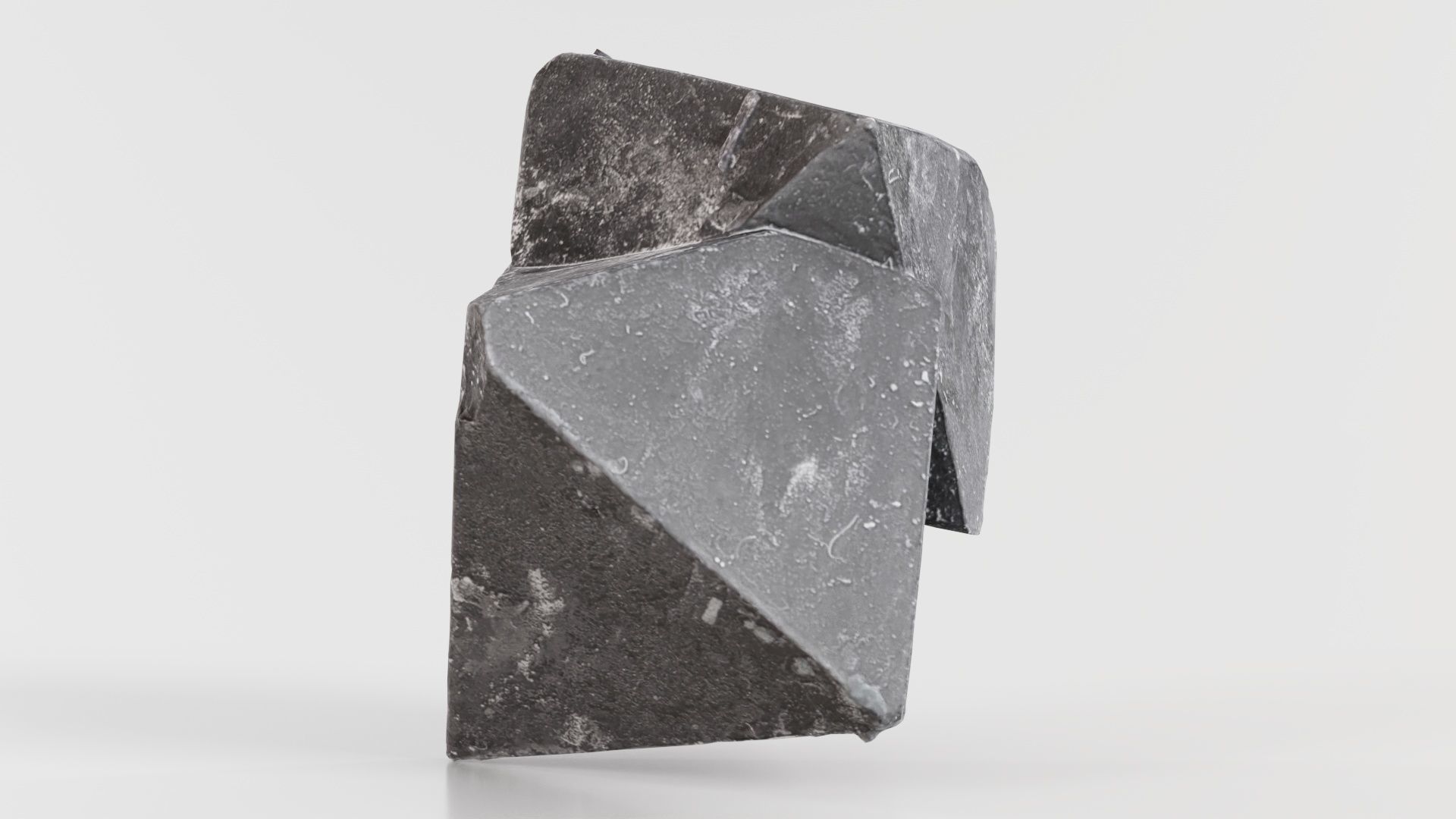 Black Salt Crystal 03 Low-poly 3D model_5