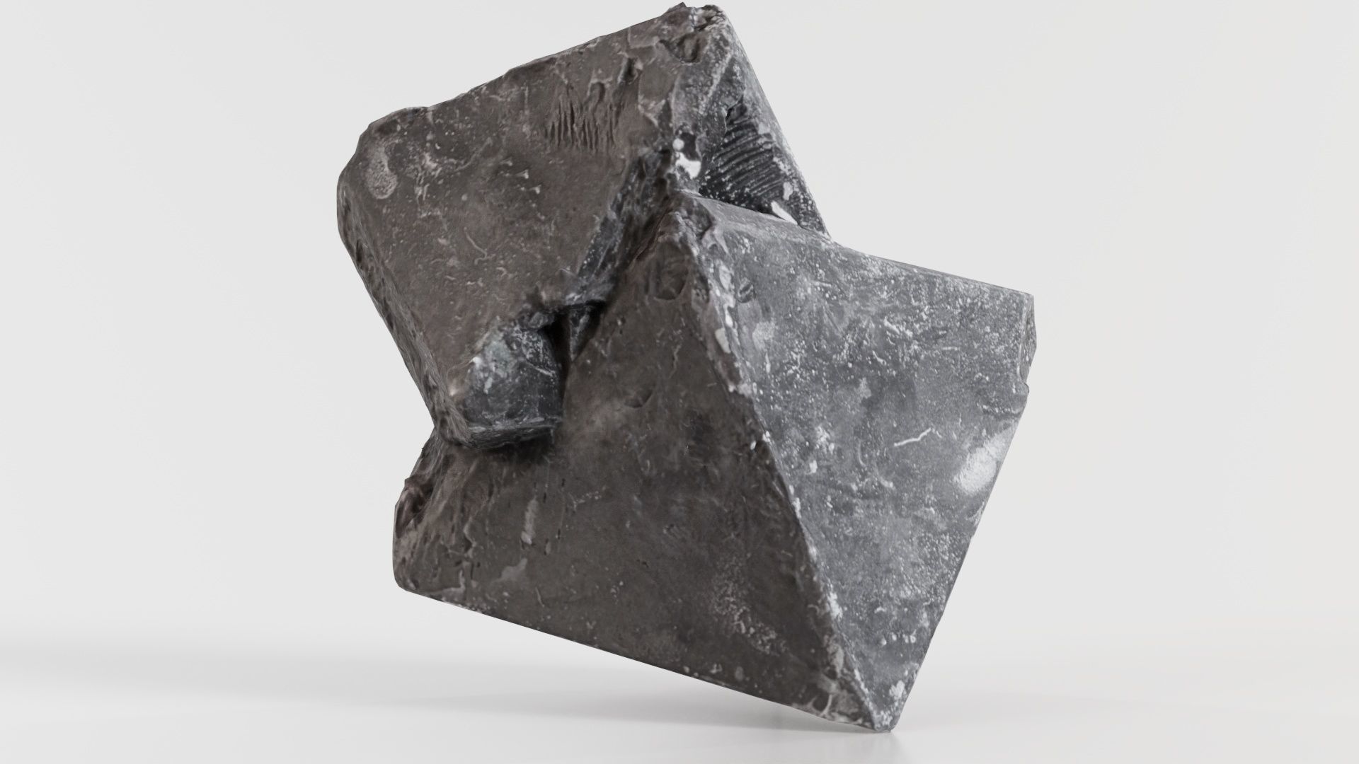 Black Salt Crystal 03 Low-poly 3D model_6