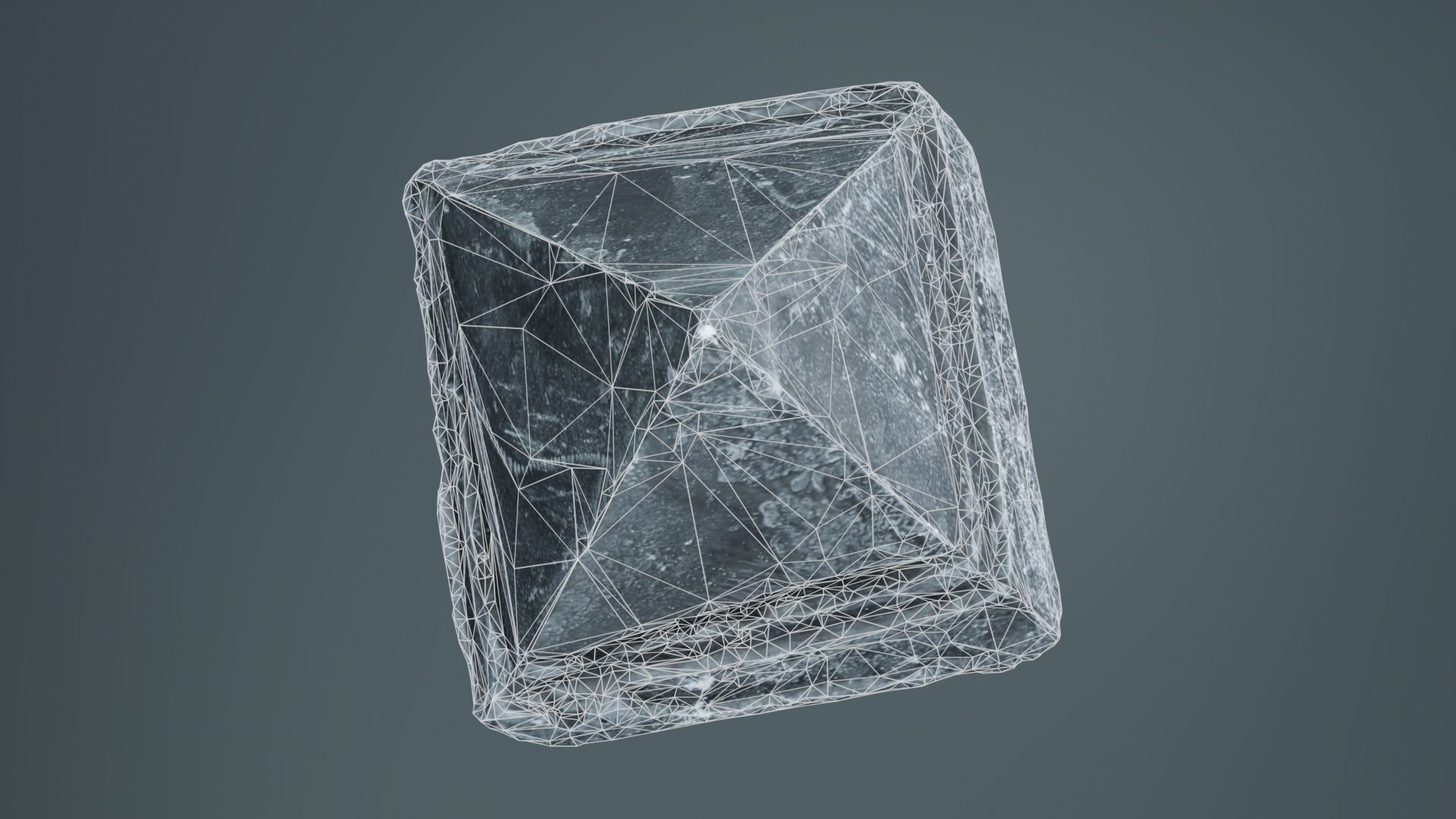 Black Salt Crystal 04 Low-poly 3D model_10