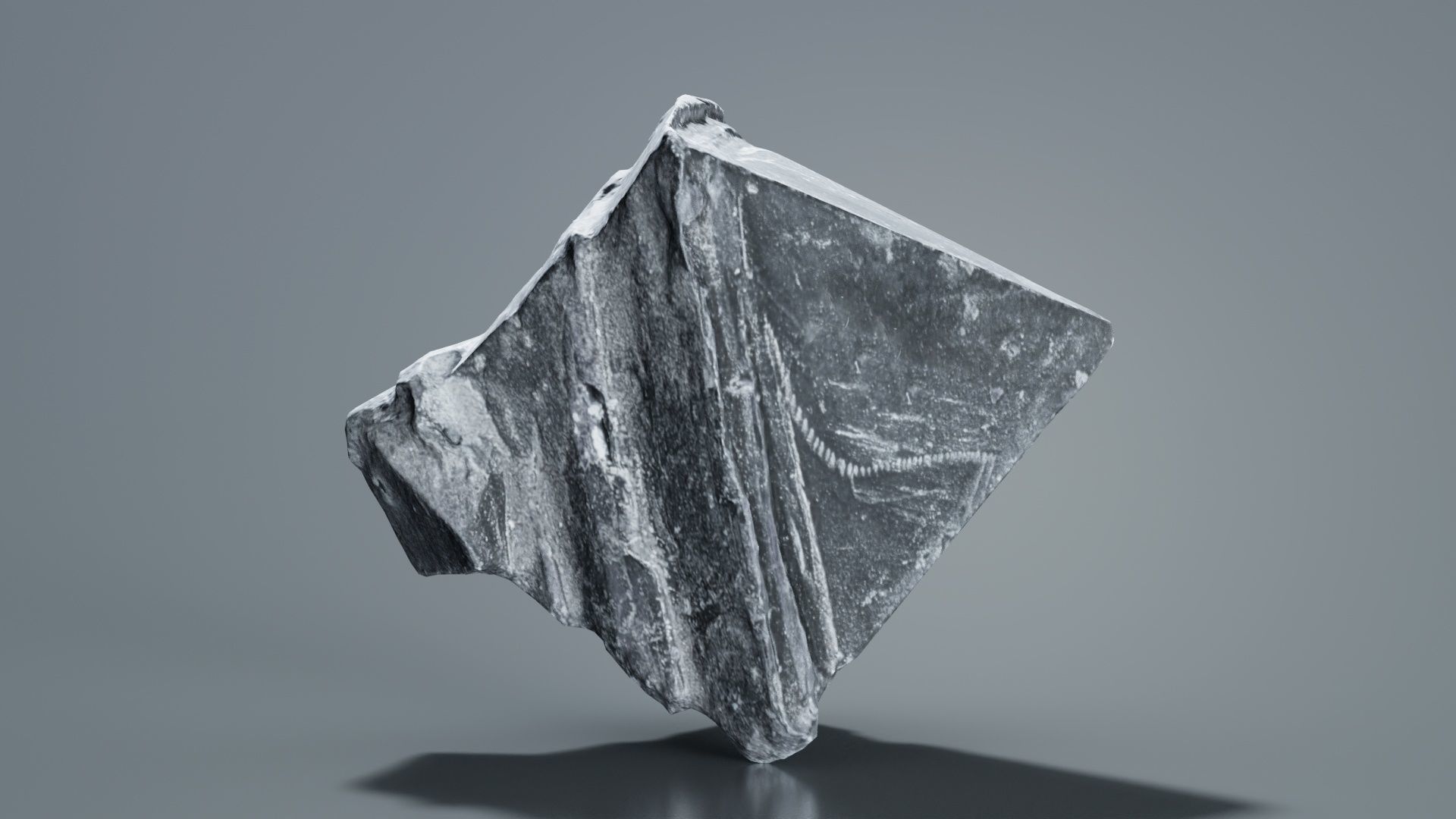 Black Salt Crystal 04 Low-poly 3D model_1