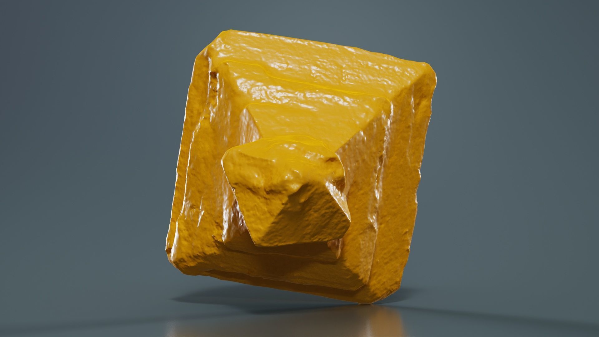 Black Salt Crystal 04 Low-poly 3D model_12