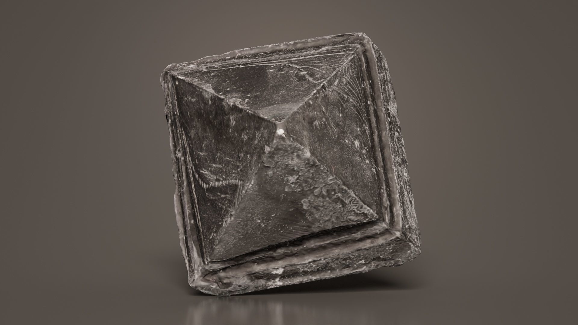 Black Salt Crystal 04 Low-poly 3D model_7