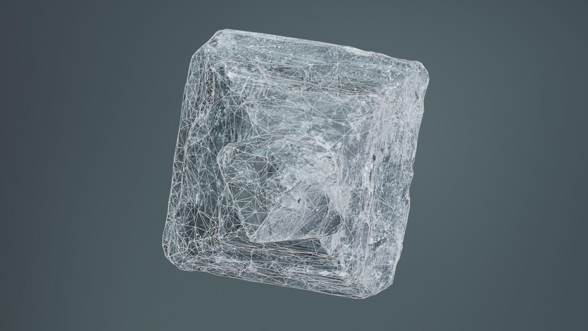 Black Salt Crystal 04 Low-poly 3D model_9