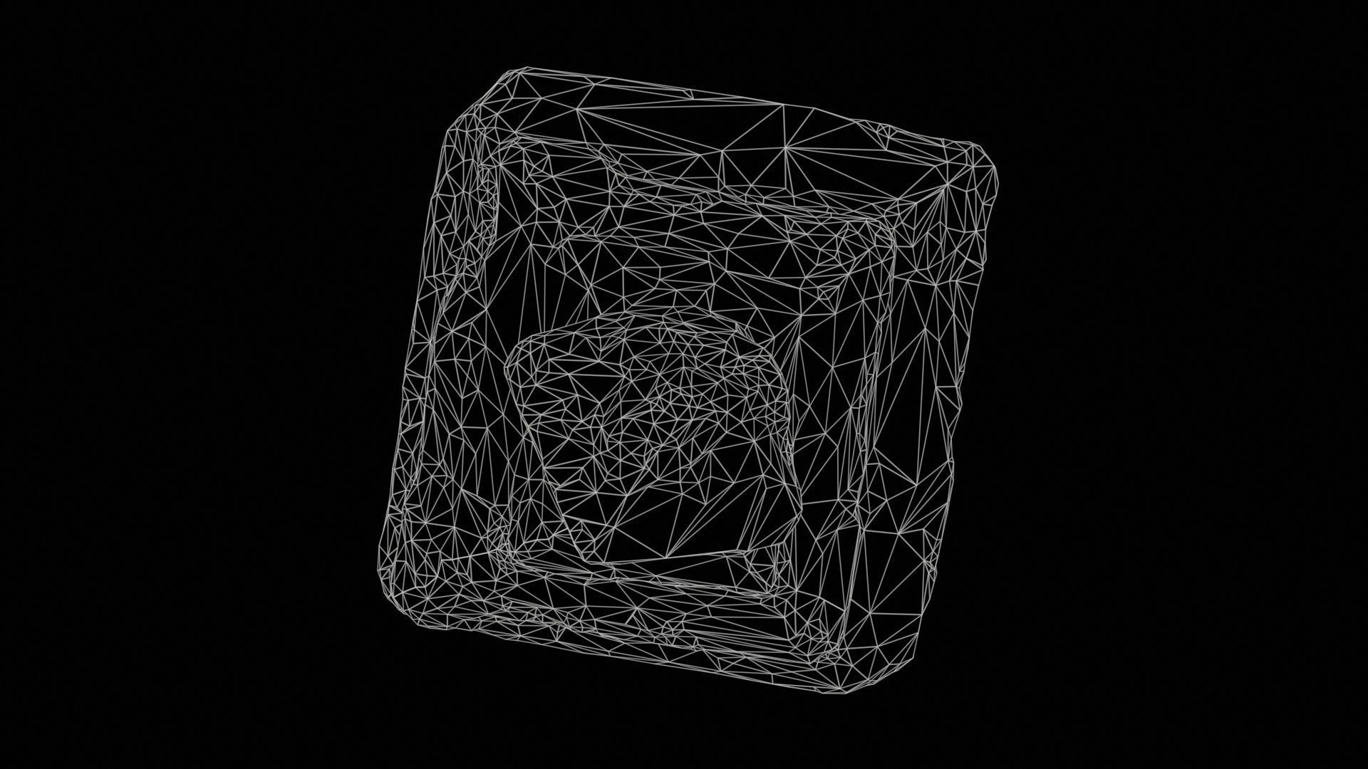 Black Salt Crystal 04 Low-poly 3D model_11