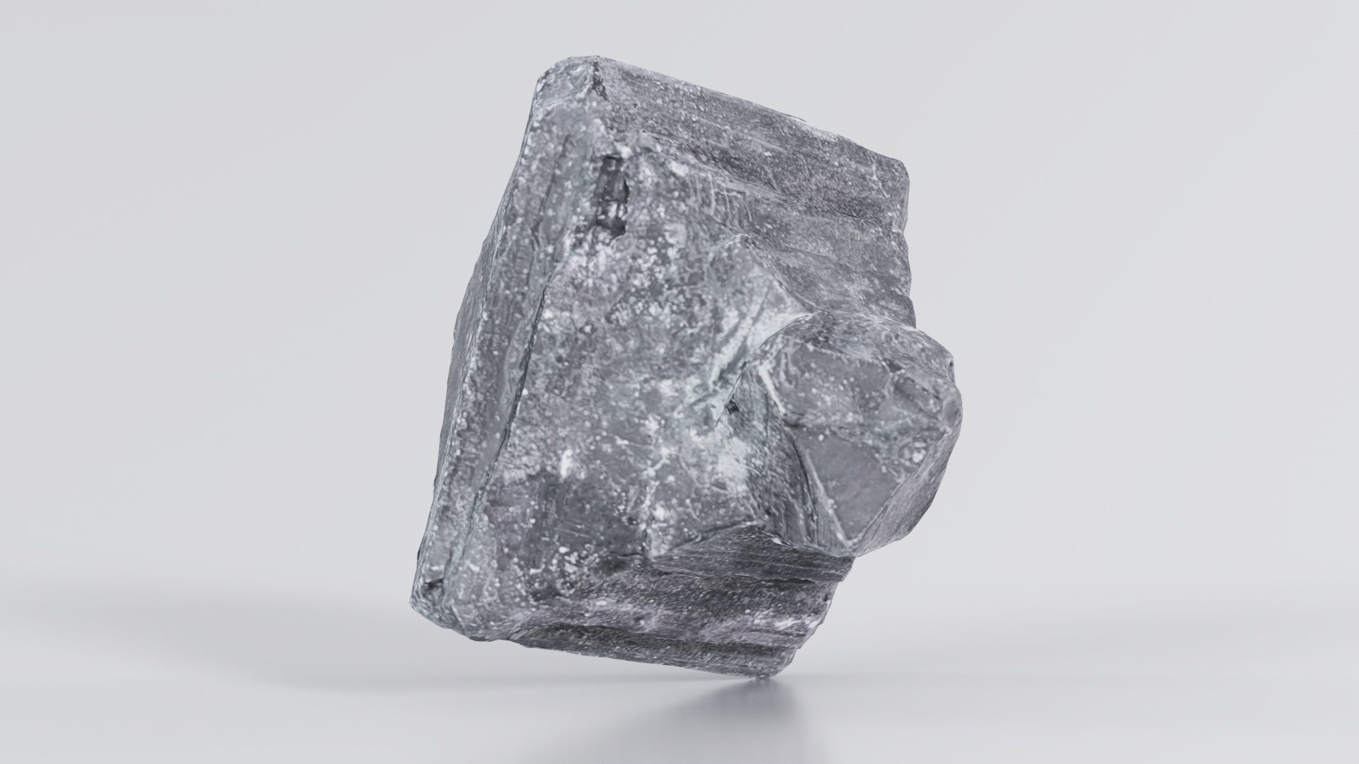 Black Salt Crystal 04 Low-poly 3D model_4