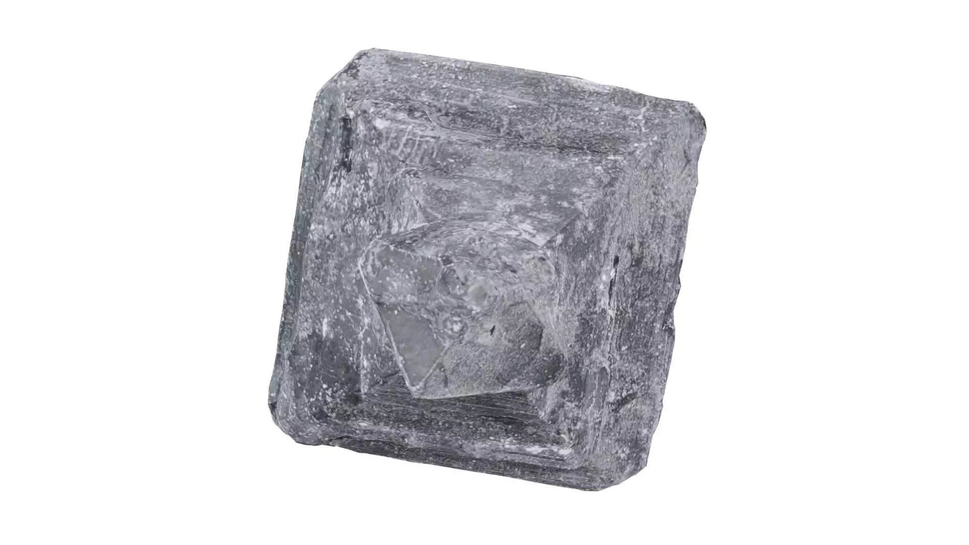 Black Salt Crystal 04 Low-poly 3D model_0