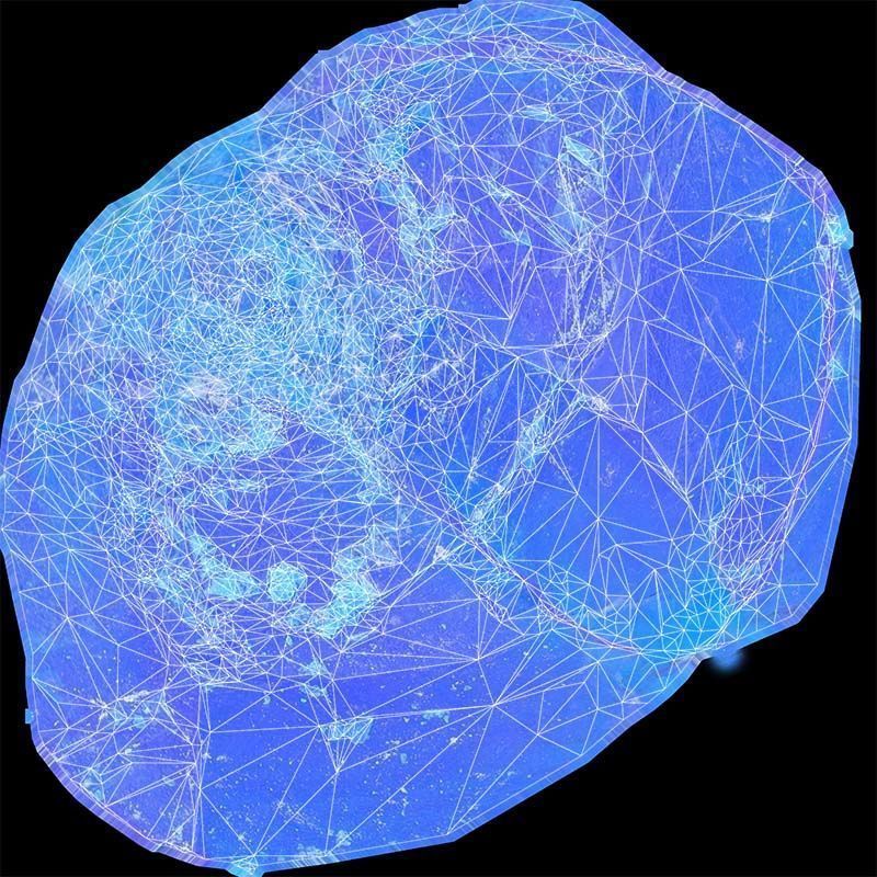 Blue Salt Crystal 02 Low-poly 3D model_14