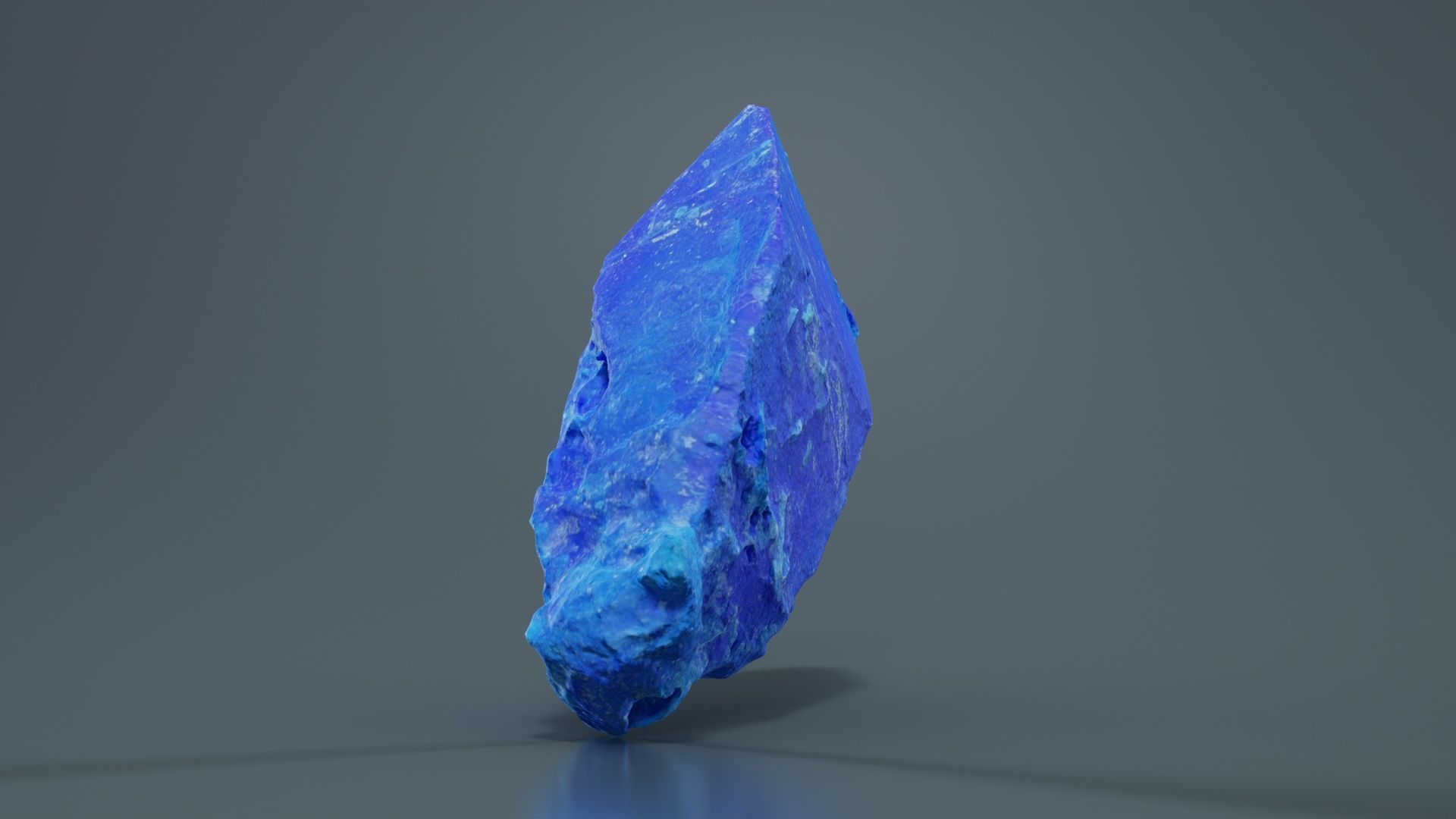 Blue Salt Crystal 02 Low-poly 3D model_2