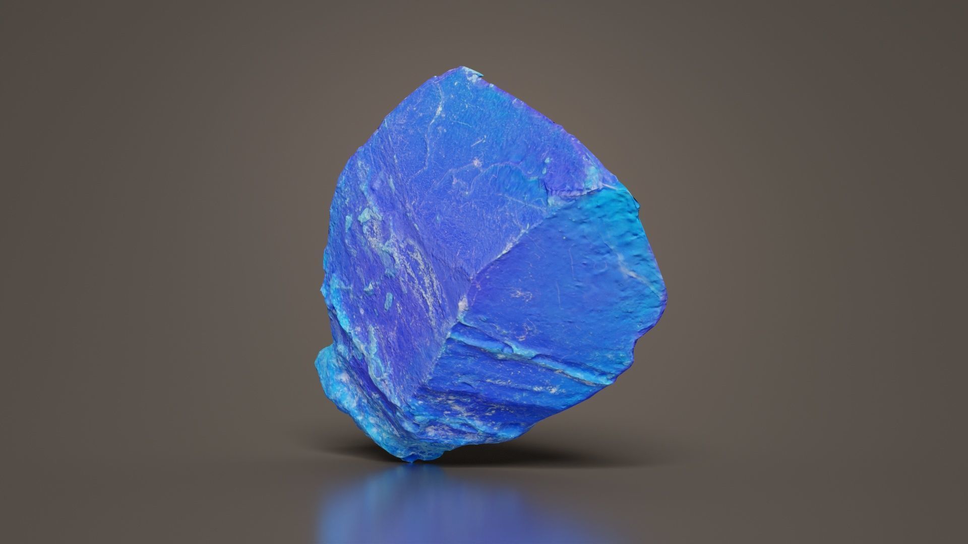 Blue Salt Crystal 02 Low-poly 3D model_5