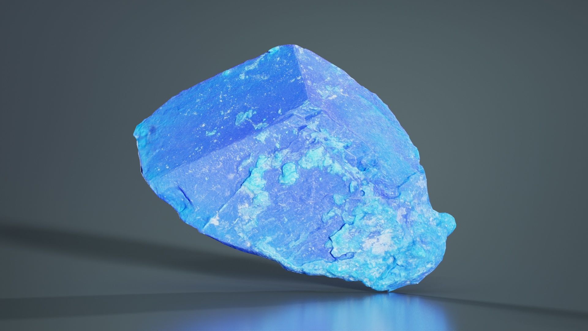 Blue Salt Crystal 02 Low-poly 3D model_8