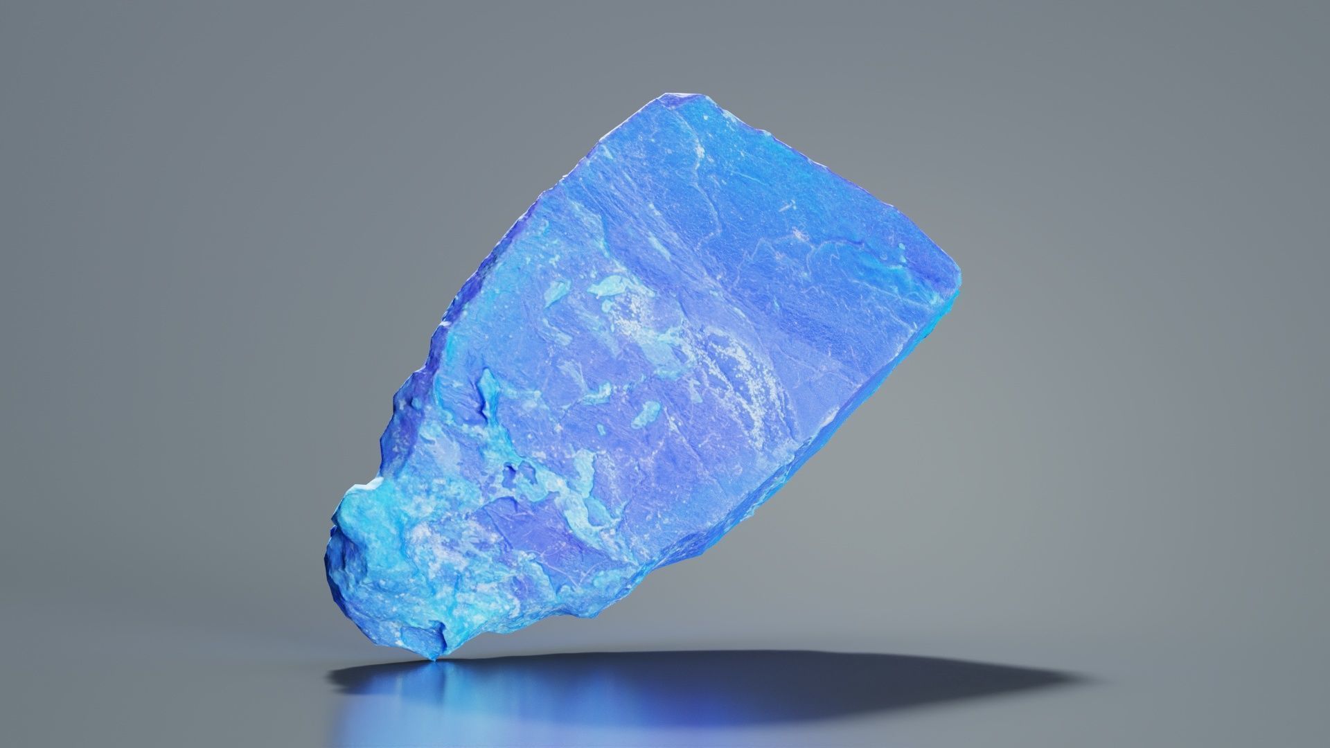 Blue Salt Crystal 02 Low-poly 3D model_4