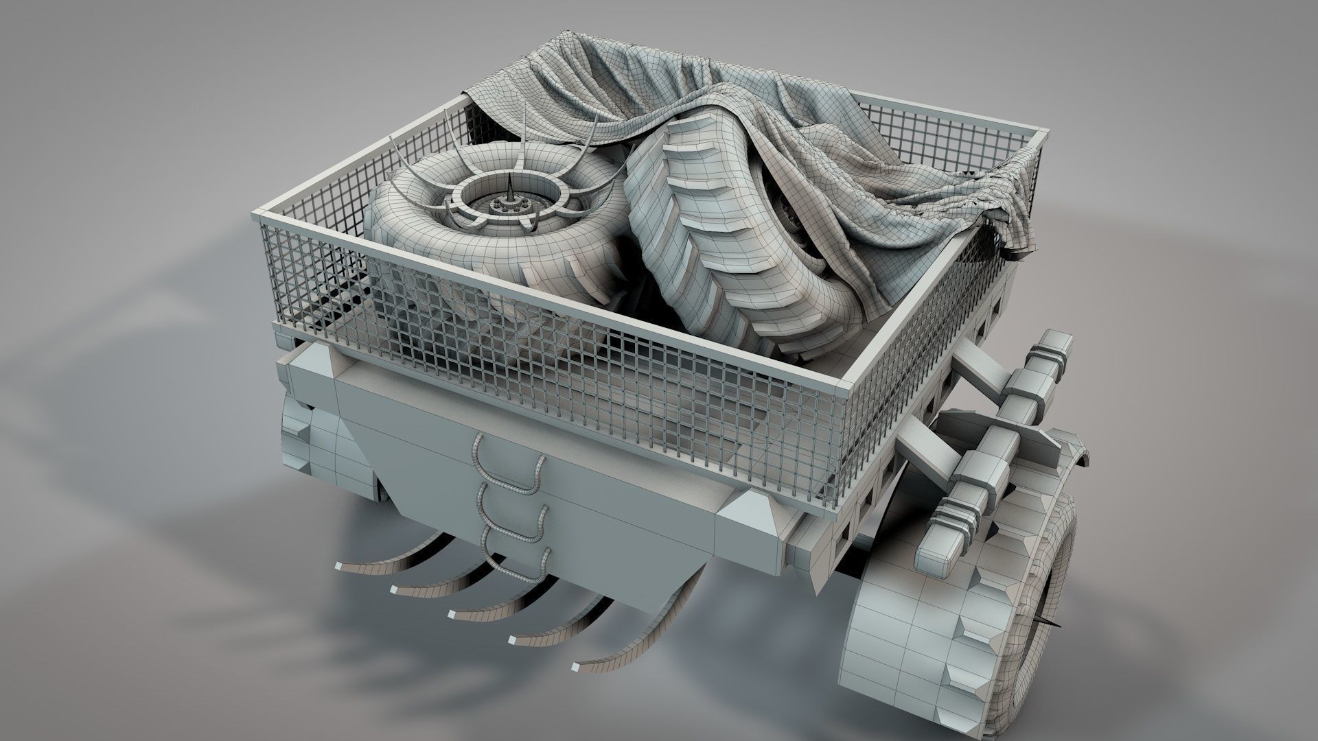 Apocalyptic War Cars v3 3D model_21