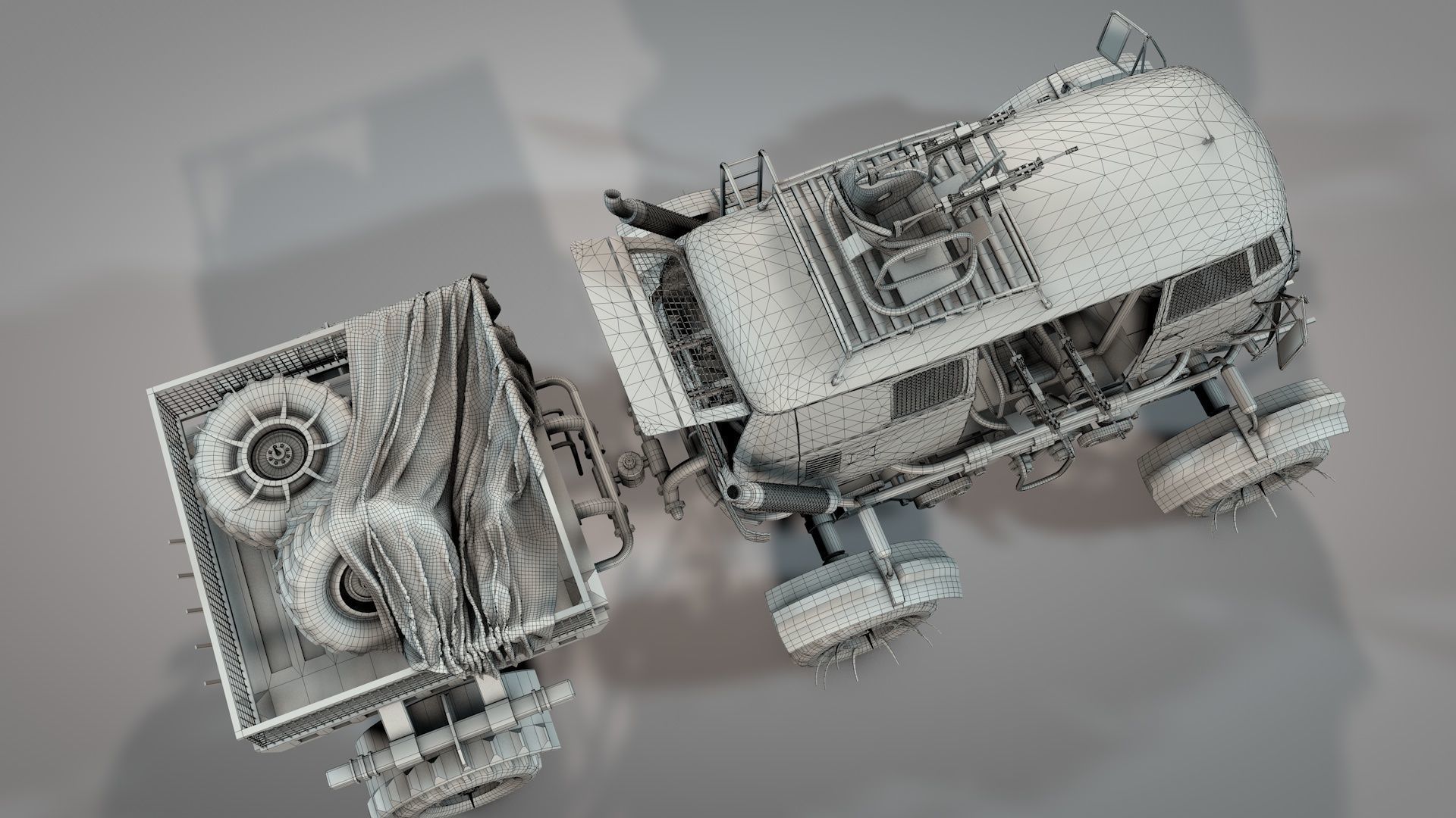 Apocalyptic War Cars v3 3D model_12