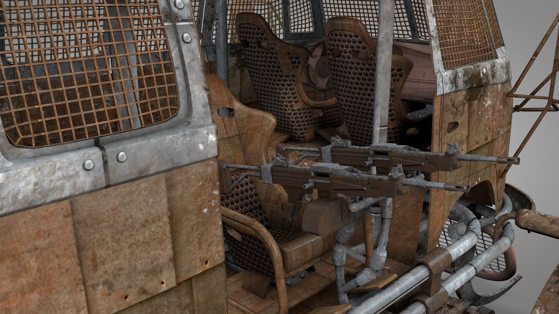 Apocalyptic War Cars v3 3D model_7