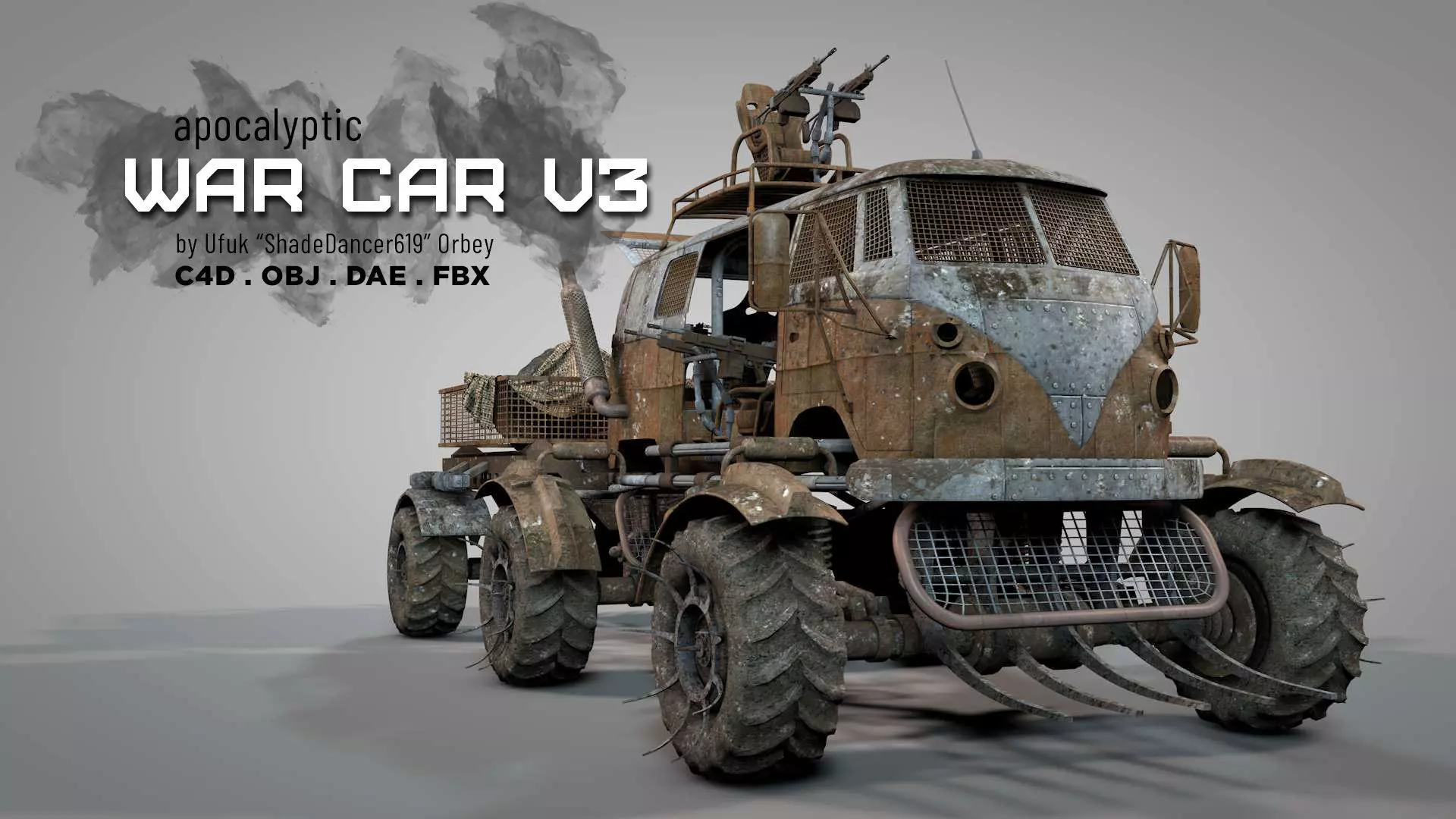 Apocalyptic War Cars v3 3D model_0
