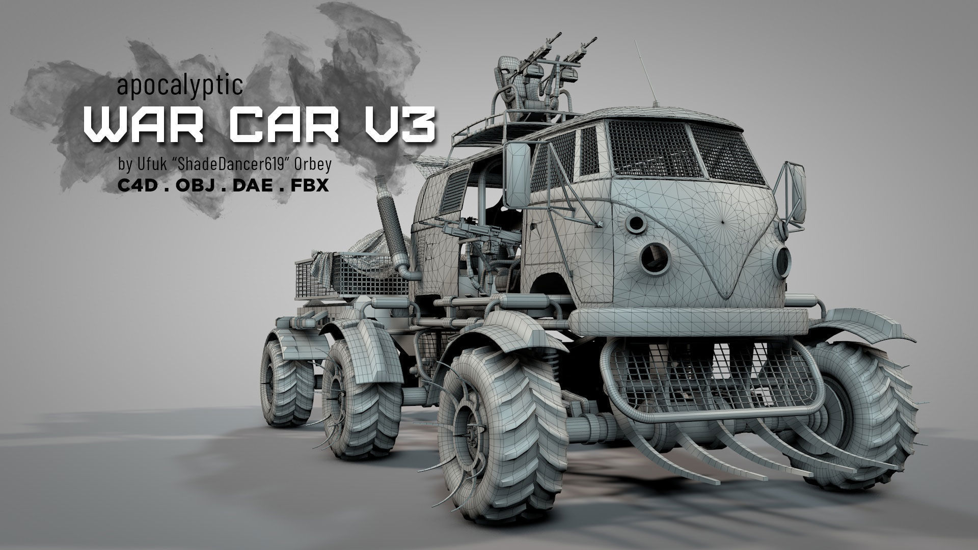 Apocalyptic War Cars v3 3D model_1