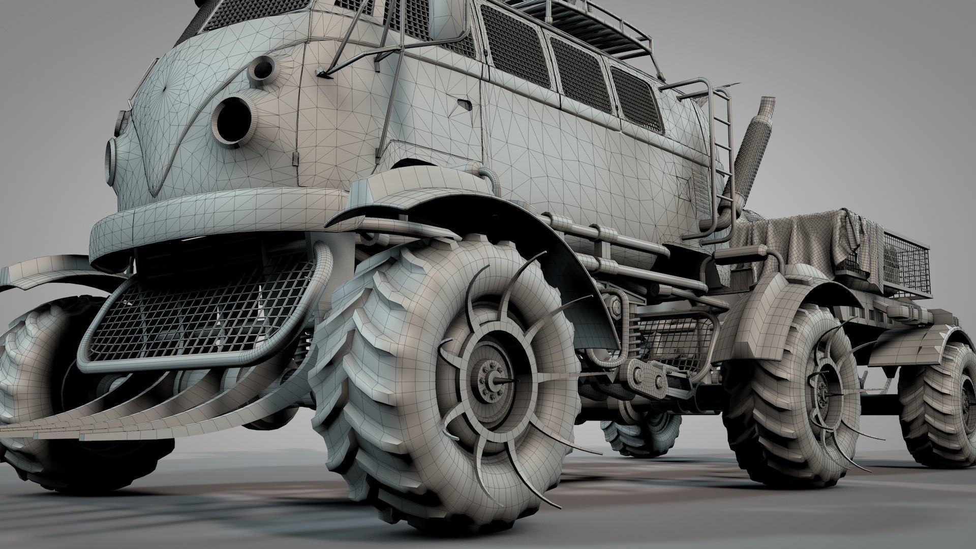 Apocalyptic War Cars v3 3D model_10