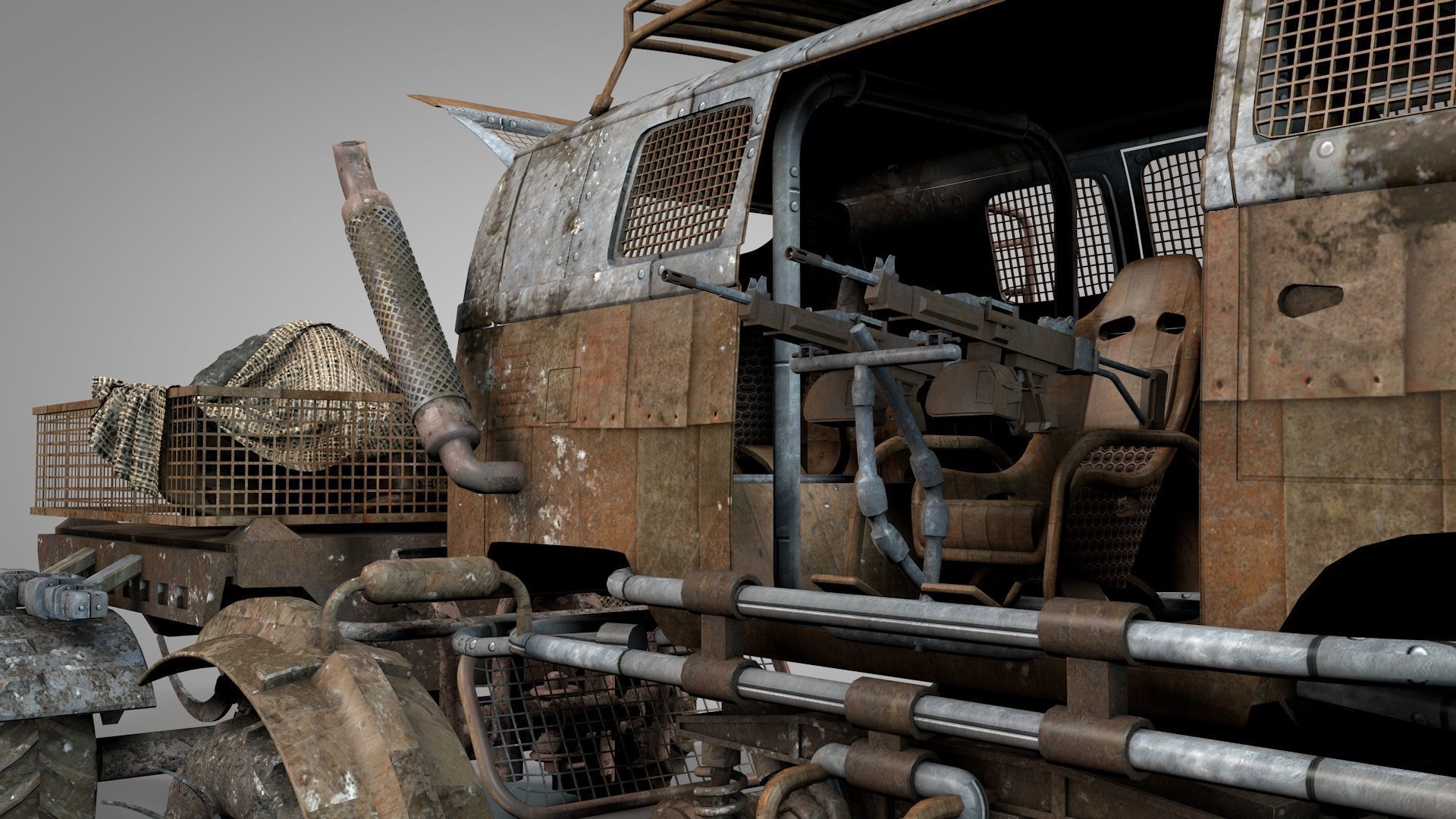 Apocalyptic War Cars v3 3D model_8