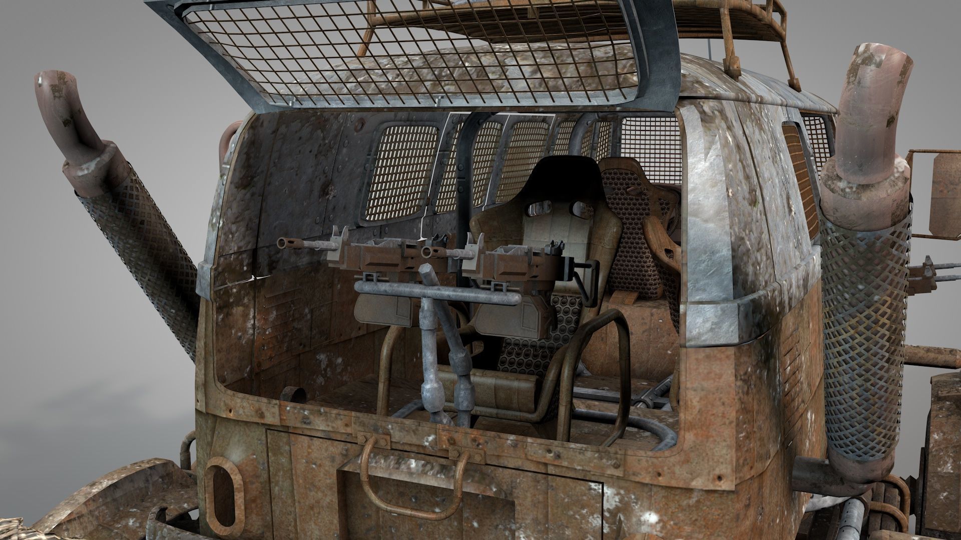 Apocalyptic War Cars v3 3D model_6