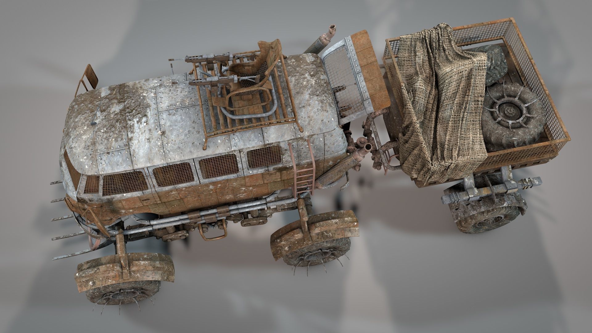 Apocalyptic War Cars v3 3D model_4