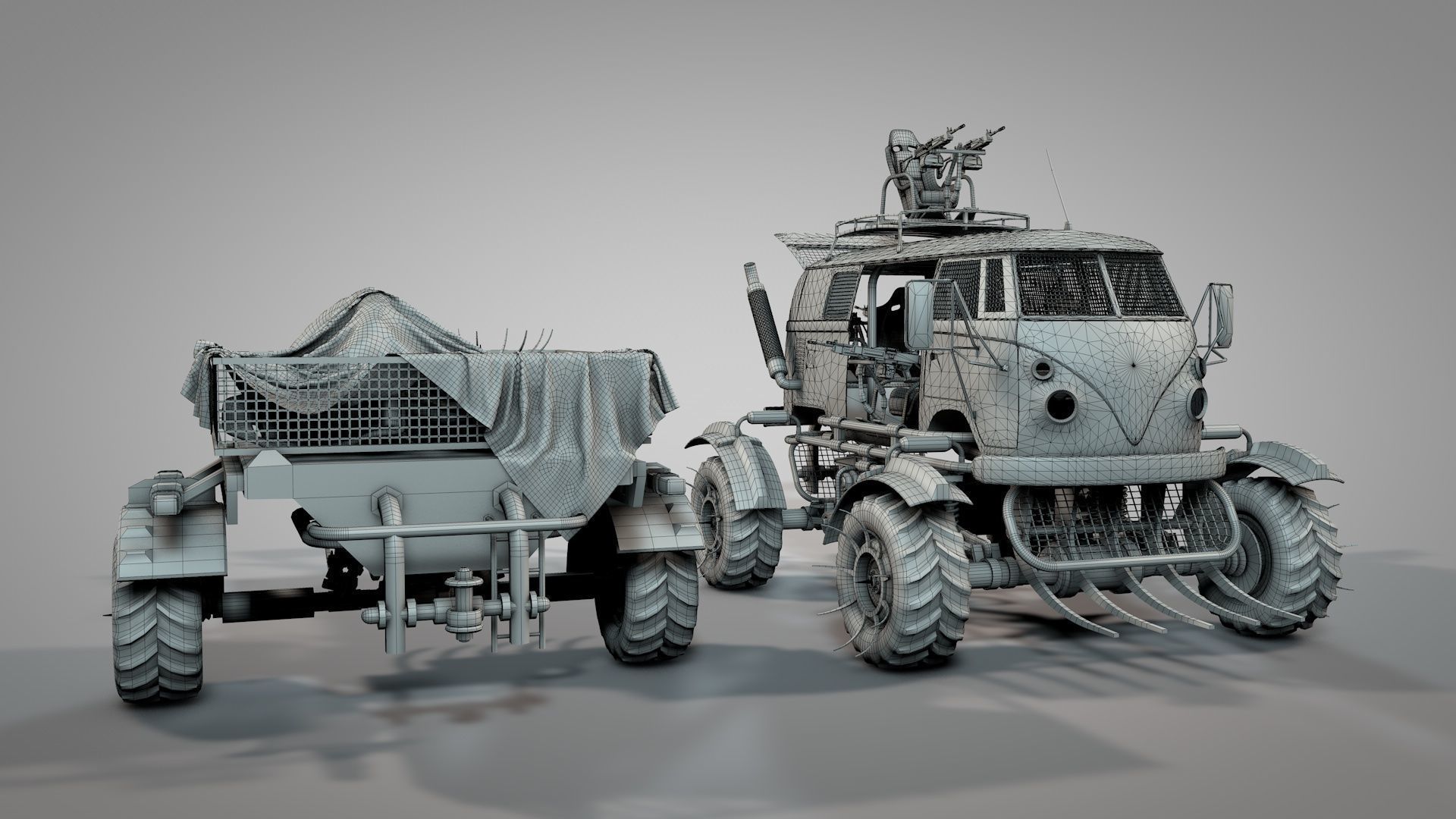Apocalyptic War Cars v3 3D model_24