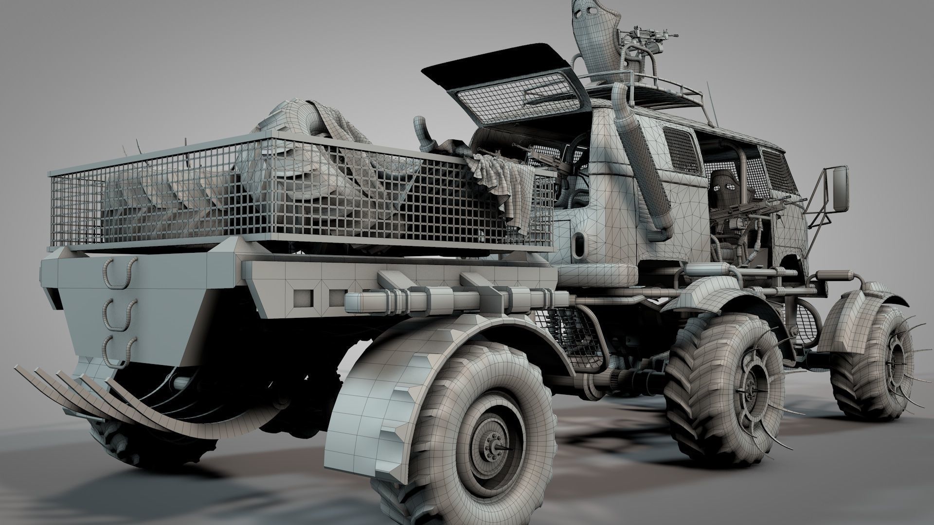 Apocalyptic War Cars v3 3D model_11