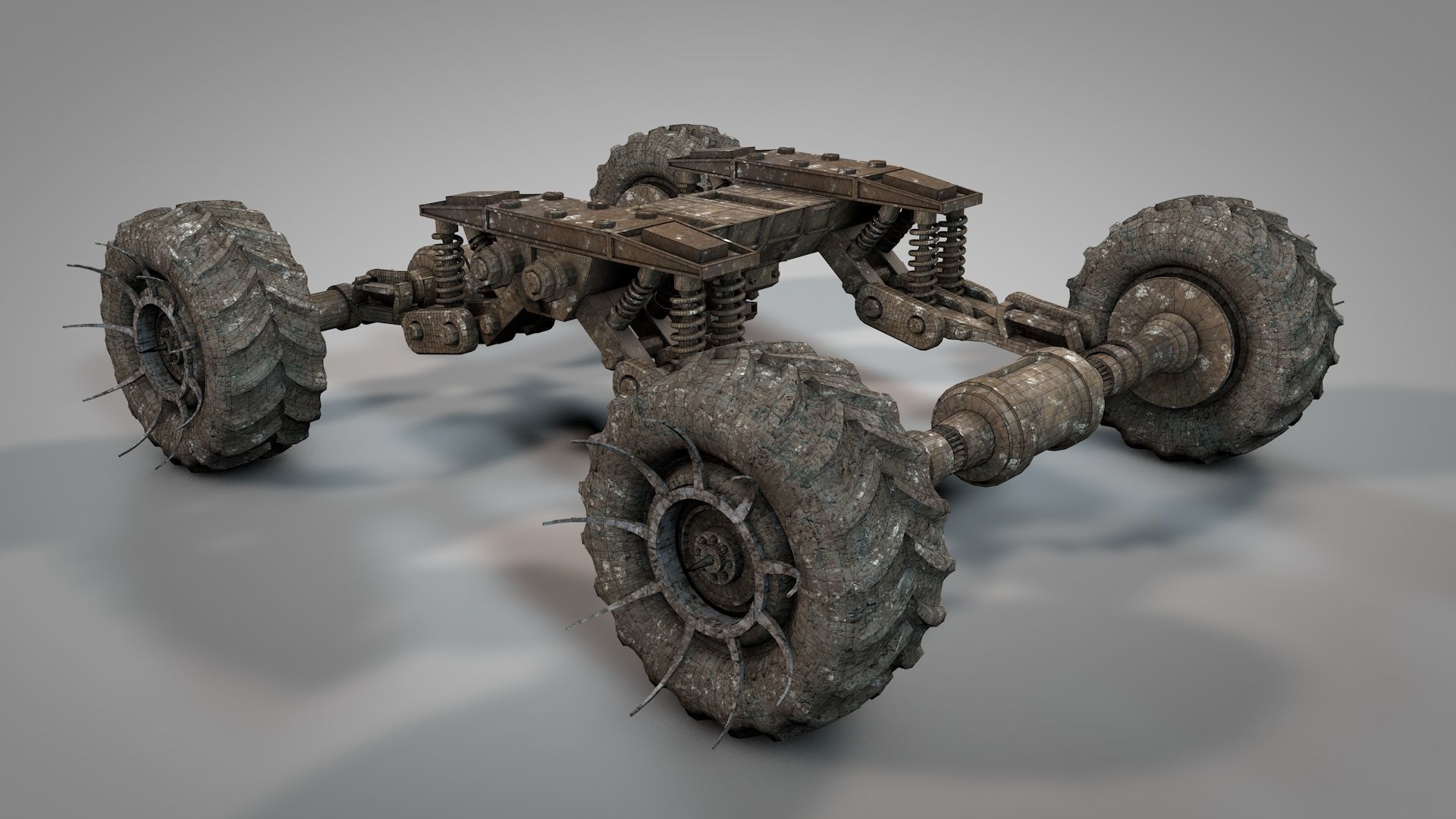Apocalyptic War Cars v3 3D model_15