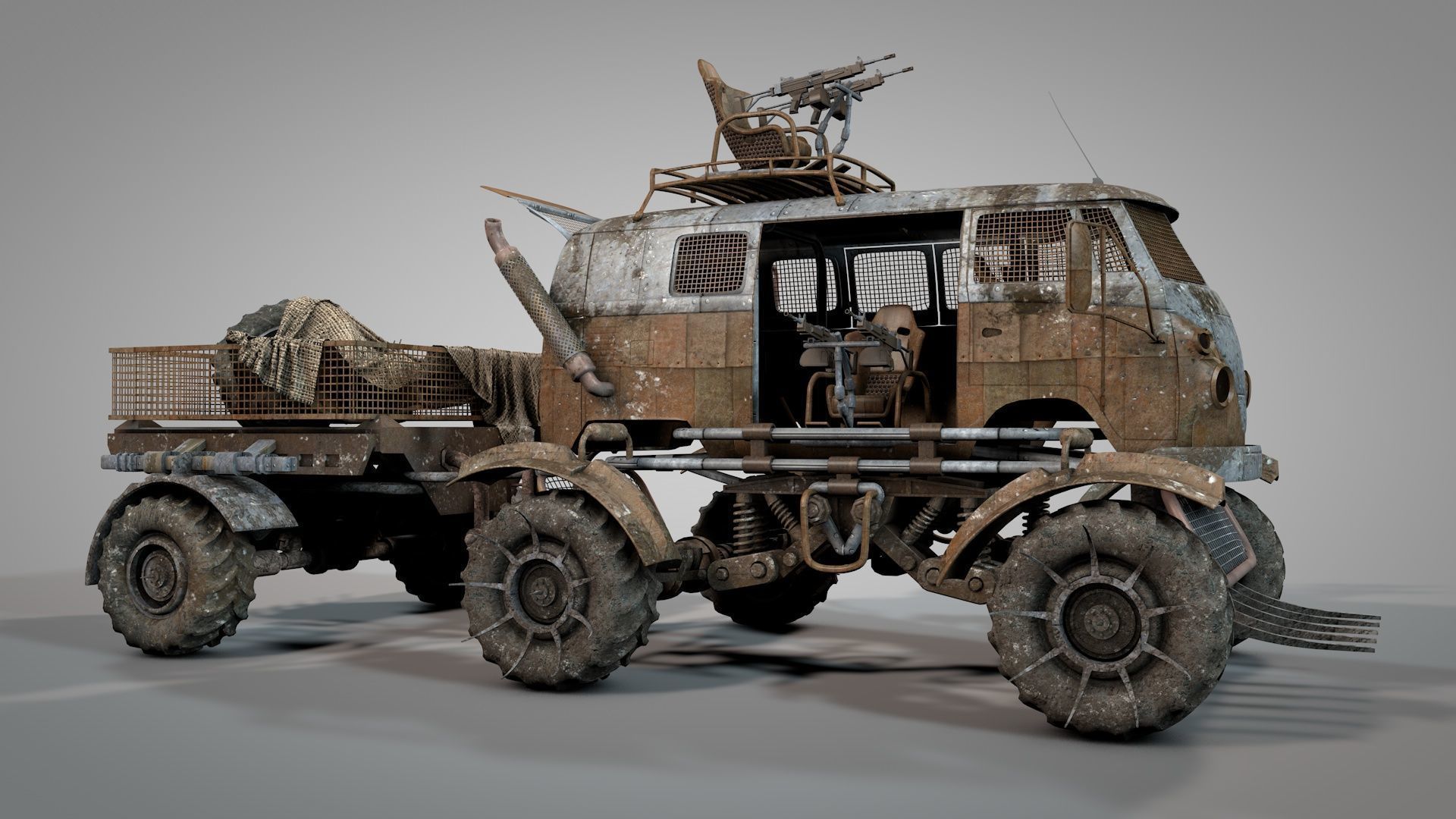 Apocalyptic War Cars v3 3D model_2