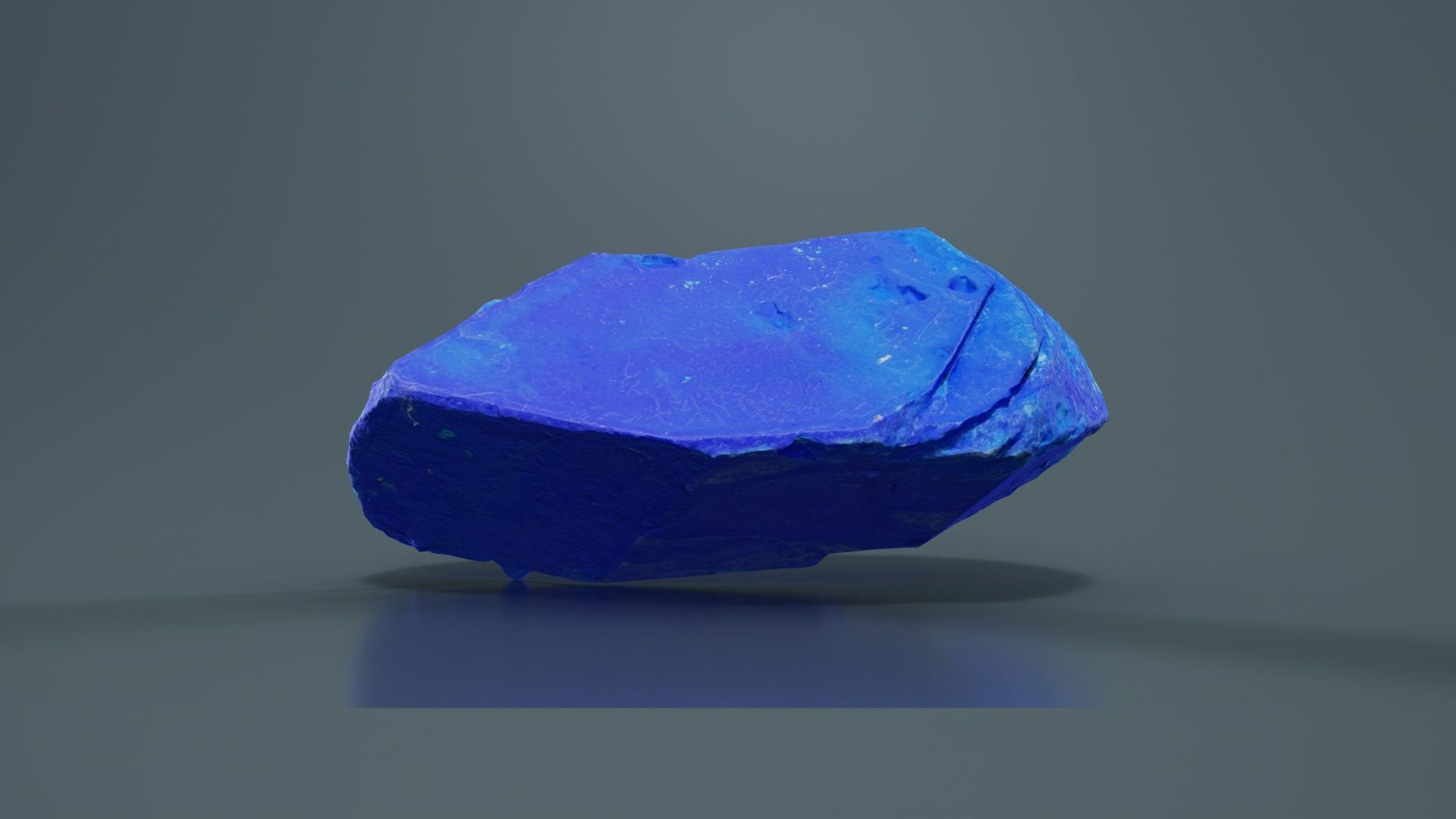 Blue Salt Crystal 03 Low-poly 3D model_5