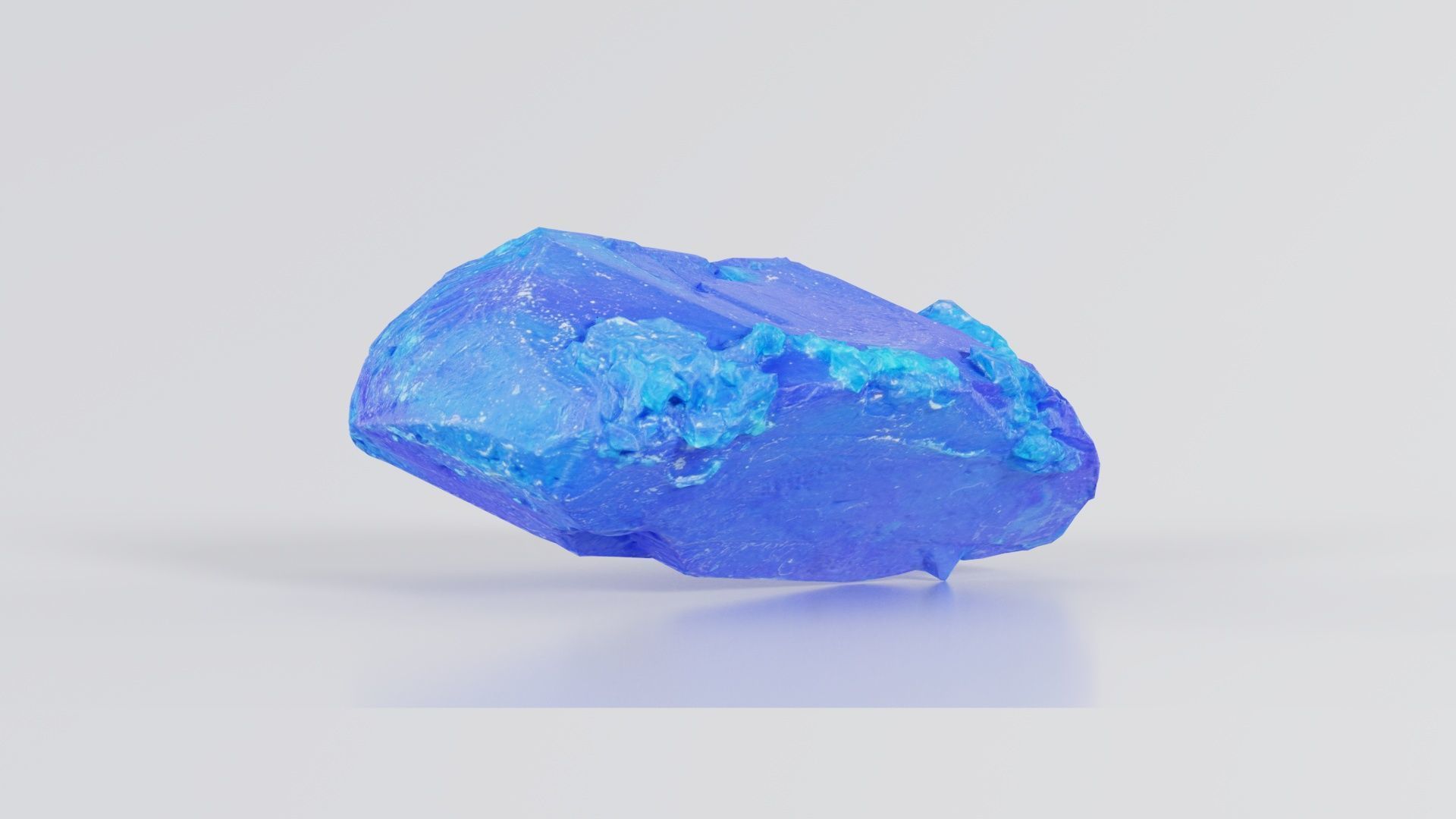 Blue Salt Crystal 03 Low-poly 3D model_7