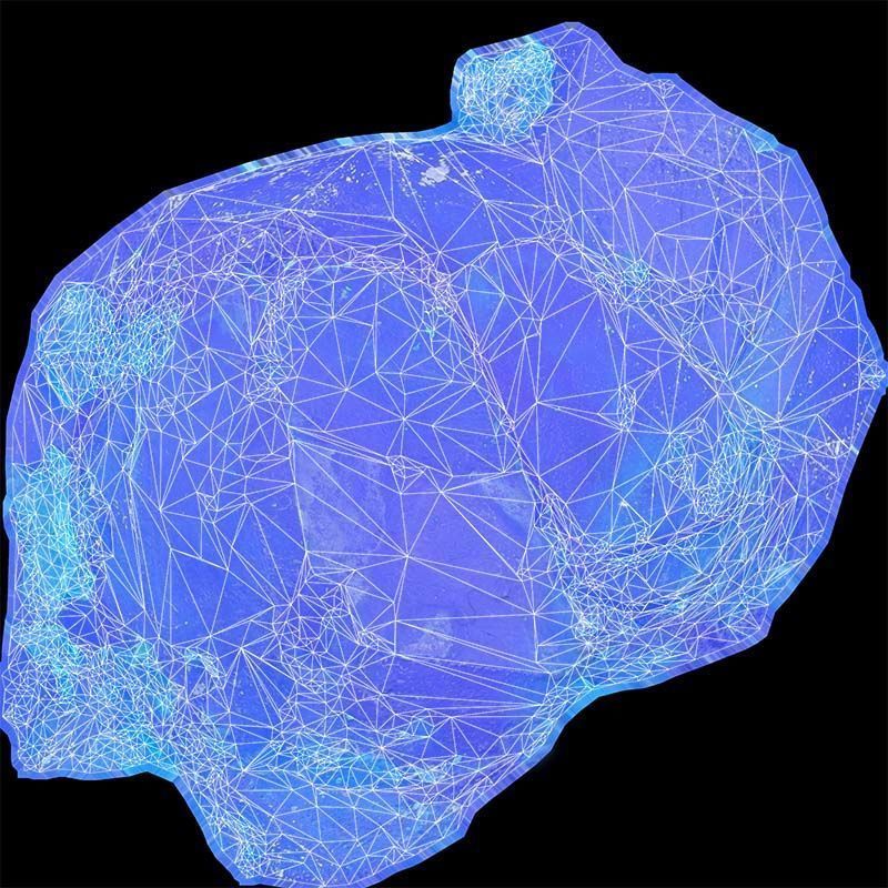 Blue Salt Crystal 03 Low-poly 3D model_14