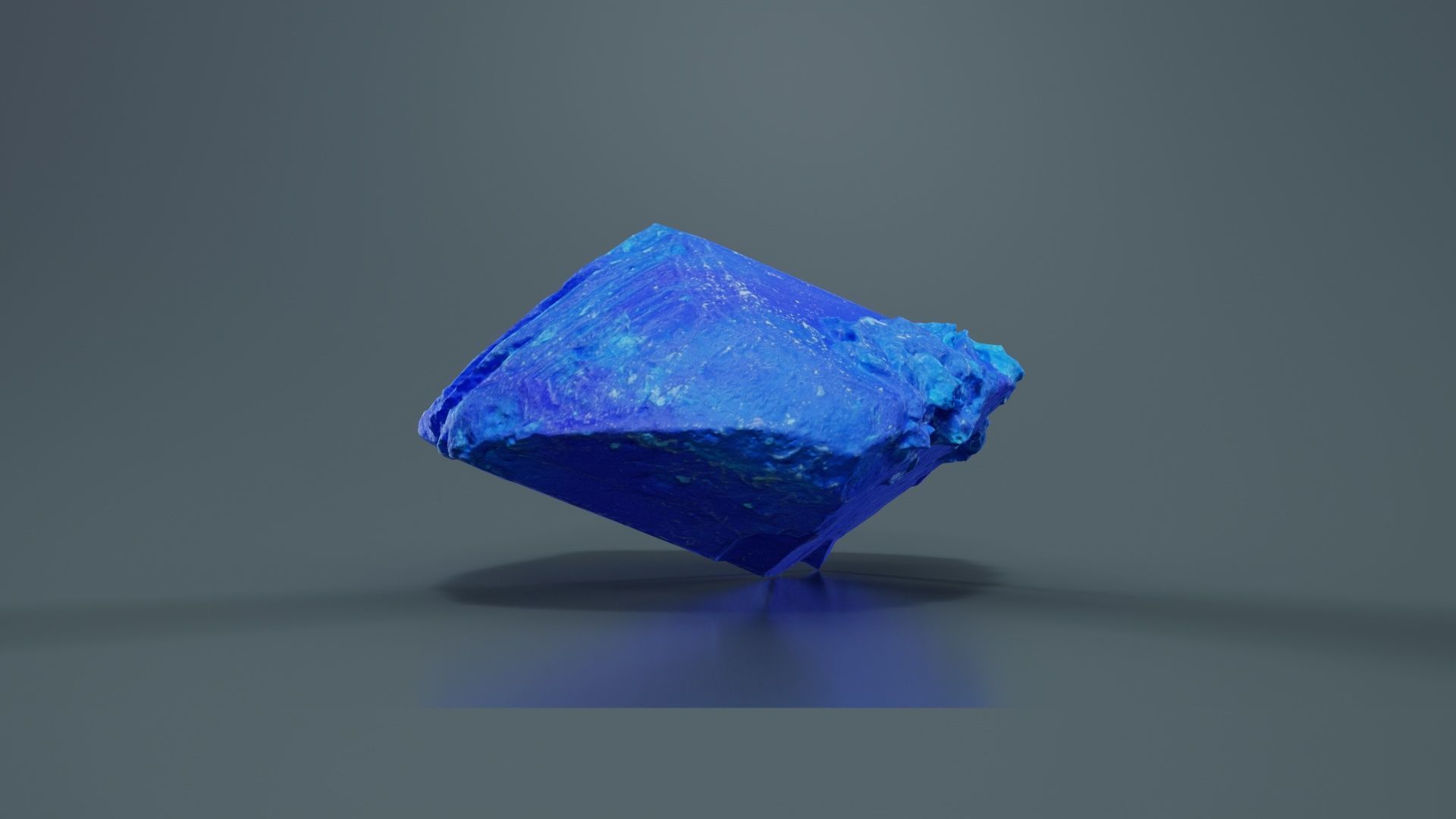 Blue Salt Crystal 03 Low-poly 3D model_6