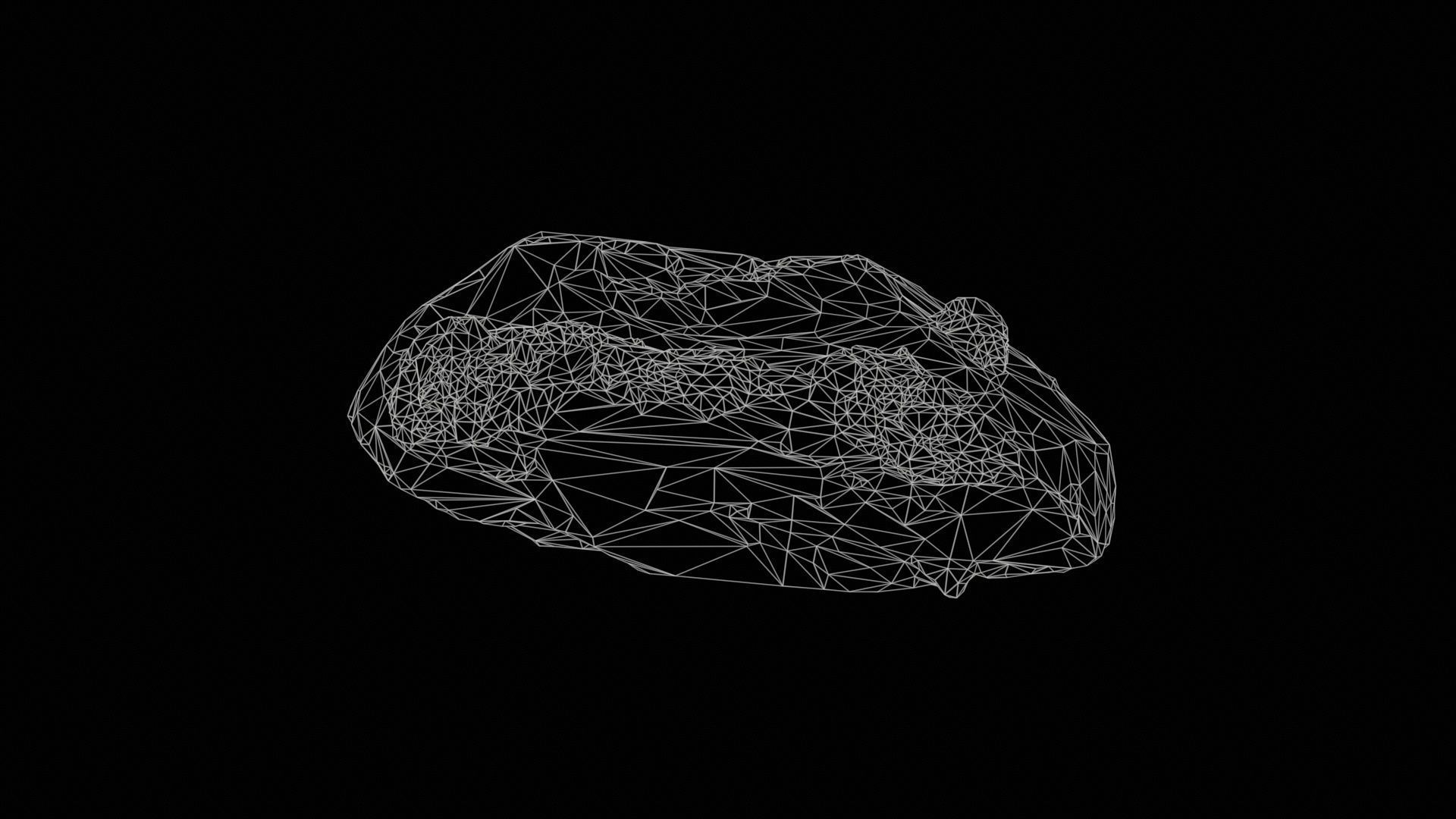 Blue Salt Crystal 03 Low-poly 3D model_11