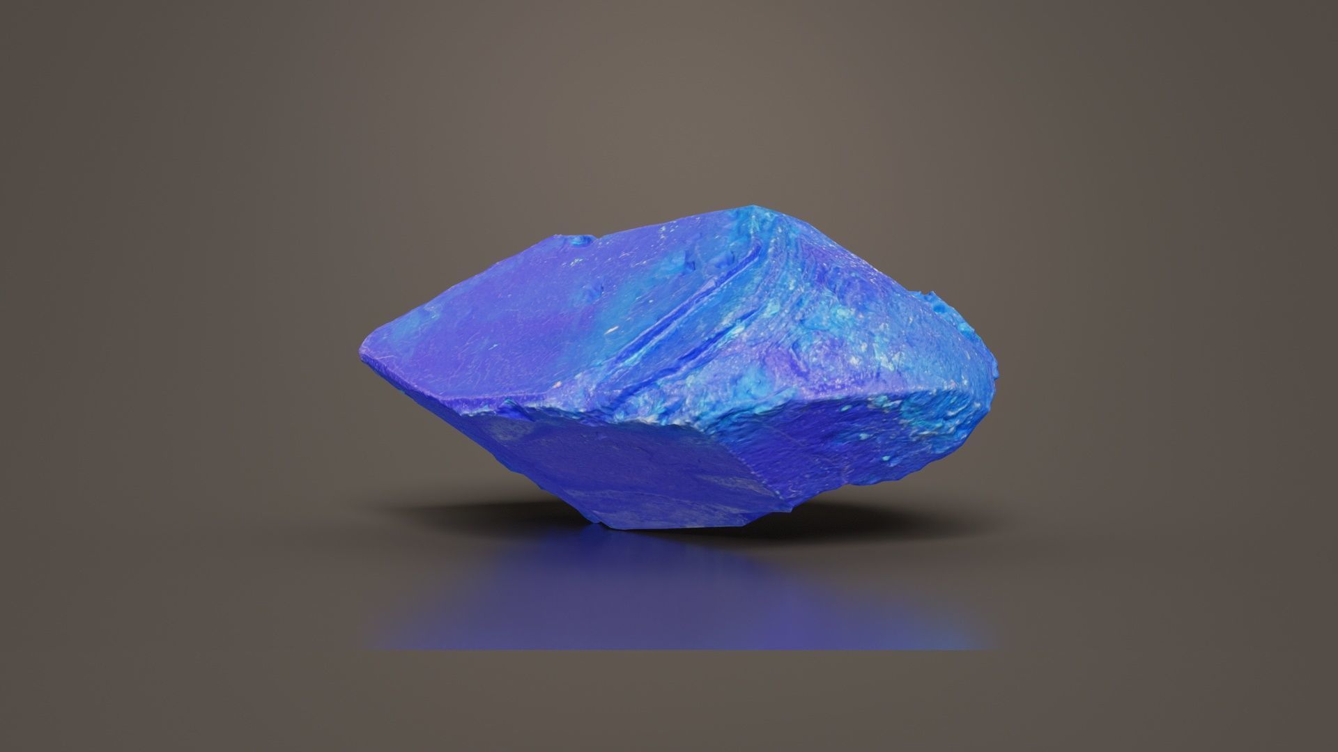 Blue Salt Crystal 03 Low-poly 3D model_2