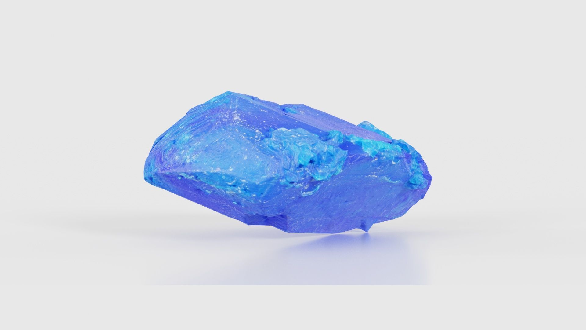 Blue Salt Crystal 03 Low-poly 3D model_17