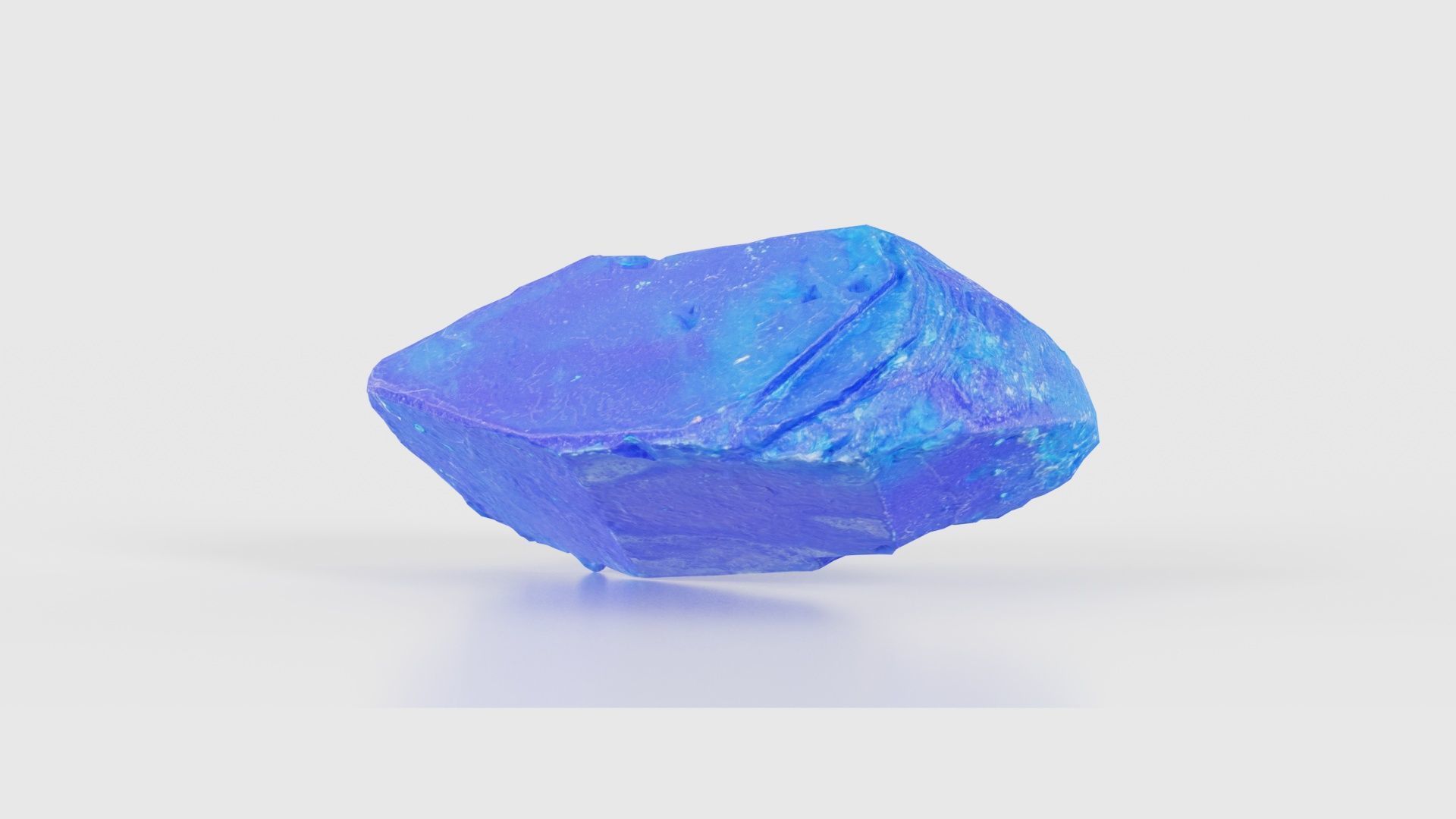 Blue Salt Crystal 03 Low-poly 3D model_20
