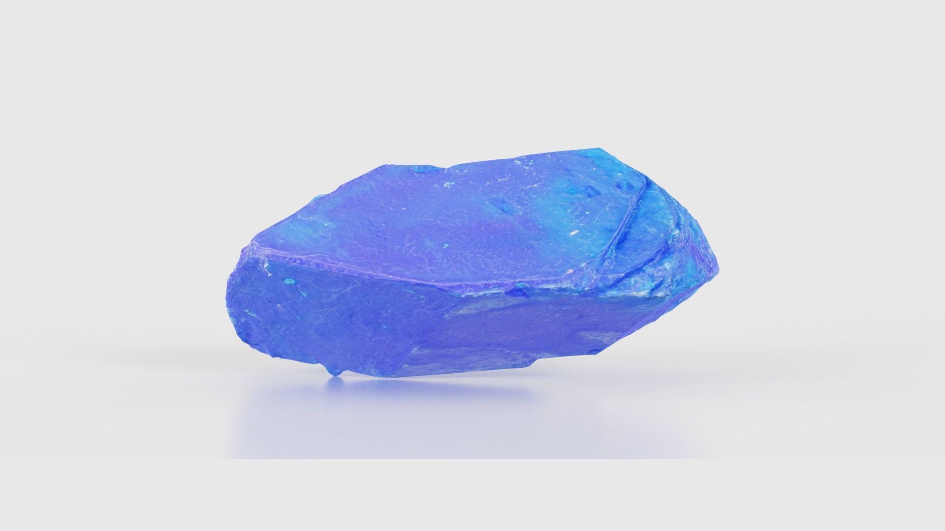 Blue Salt Crystal 03 Low-poly 3D model_21