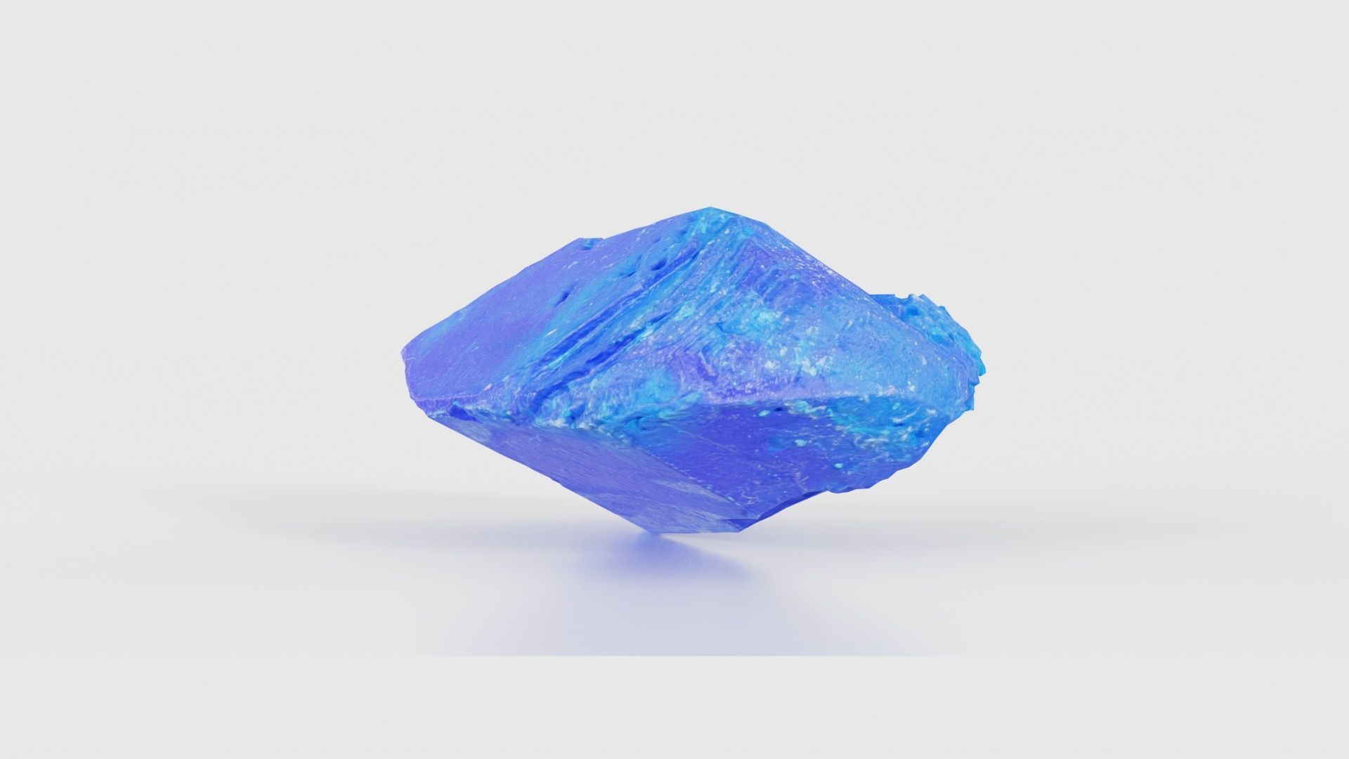 Blue Salt Crystal 03 Low-poly 3D model_19