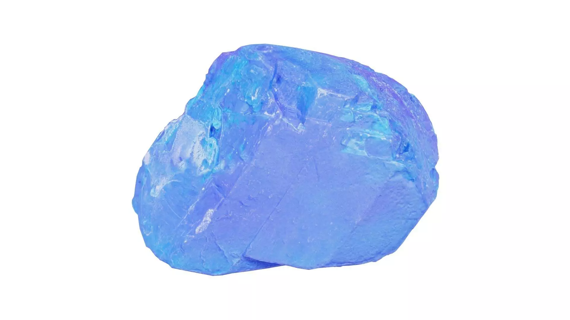 Blue Salt Crystal 04 Low-poly 3D model