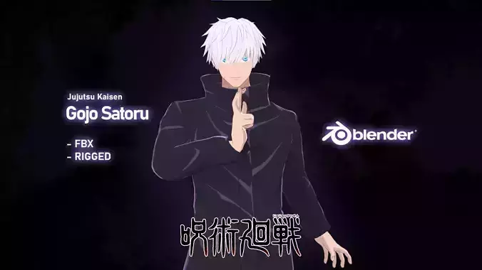 Gojo Satoru - Jujutsu Kaisen 3D Model Low-poly 3D model