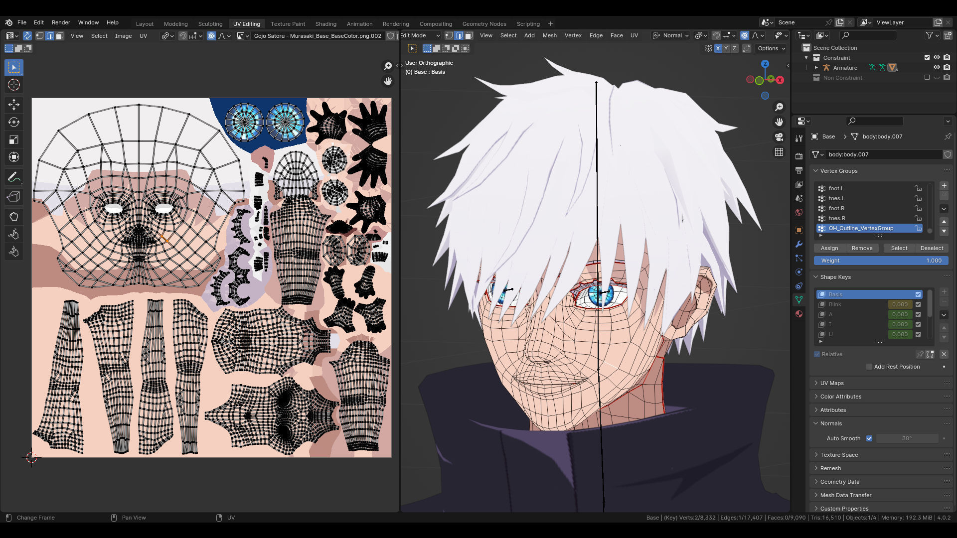 Gojo Satoru - Jujutsu Kaisen 3D Model Low-poly 3D model_9