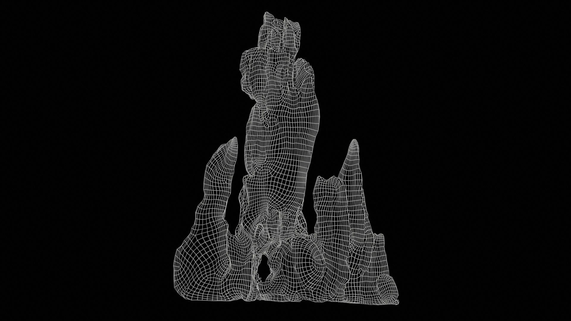 Pointy Rock 3 Low-poly 3D model_11