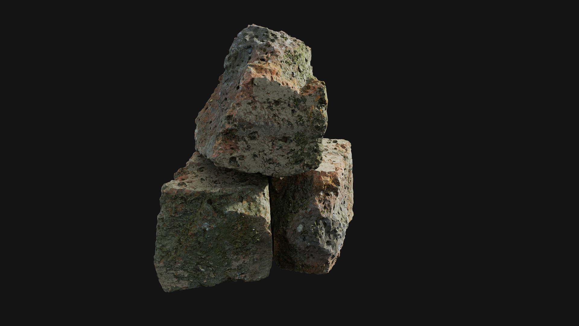 PBRPX Bricks 01 Low-poly 3D model_2