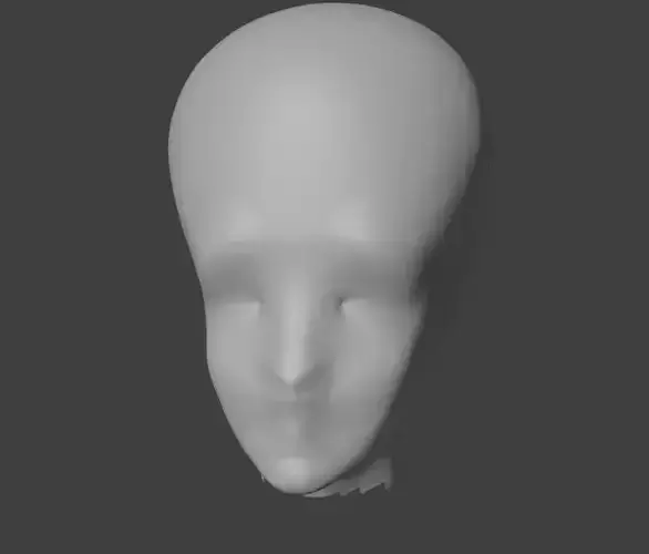 Alien Head Base Mesh