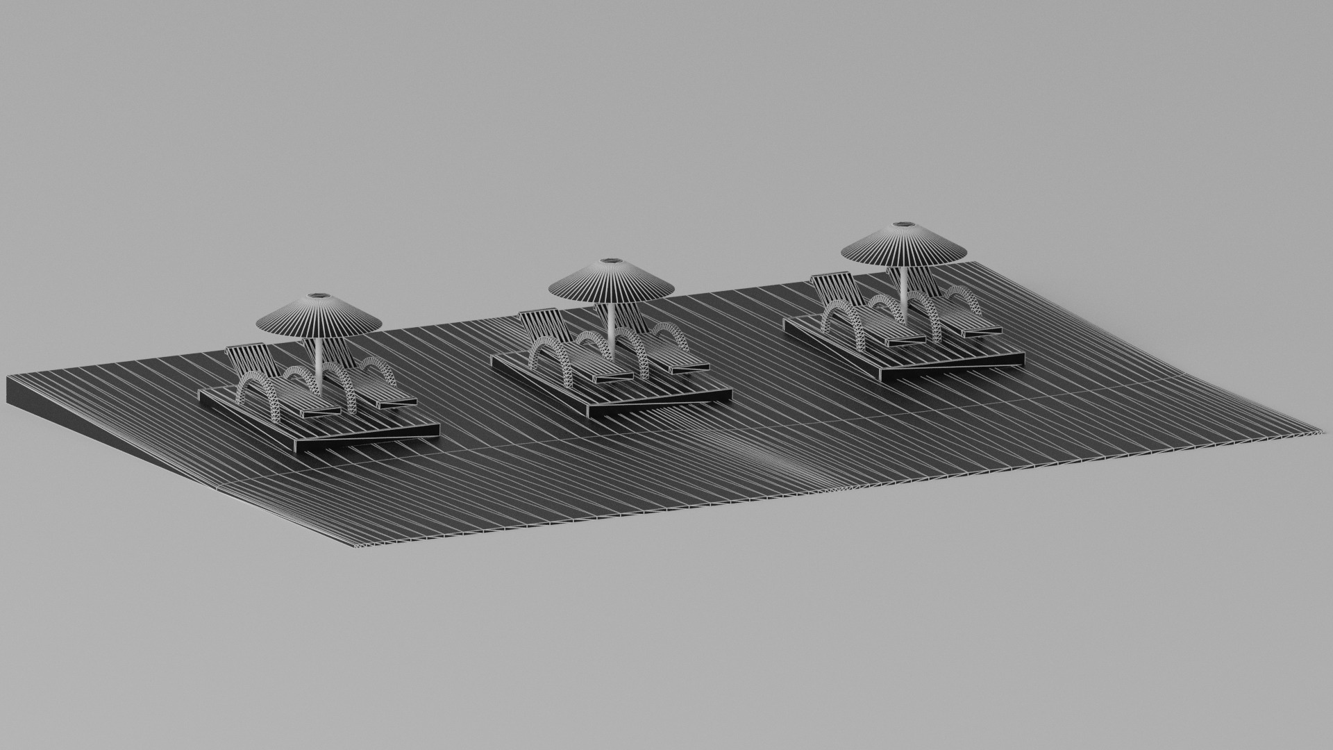 Cartoon Beach 3D model_6