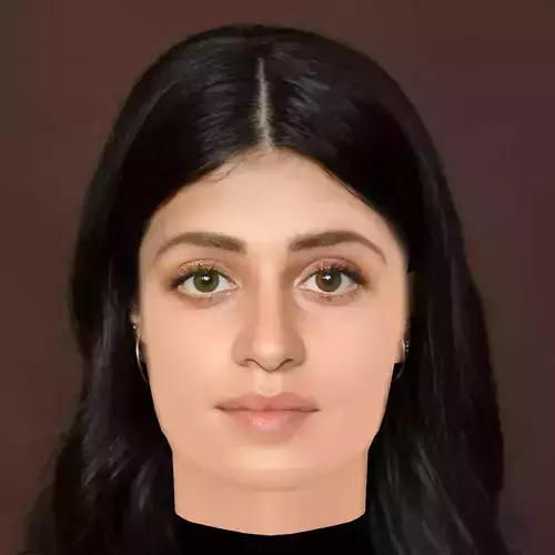 Anya Chalotra Head - No Hair - Low poly head for game 