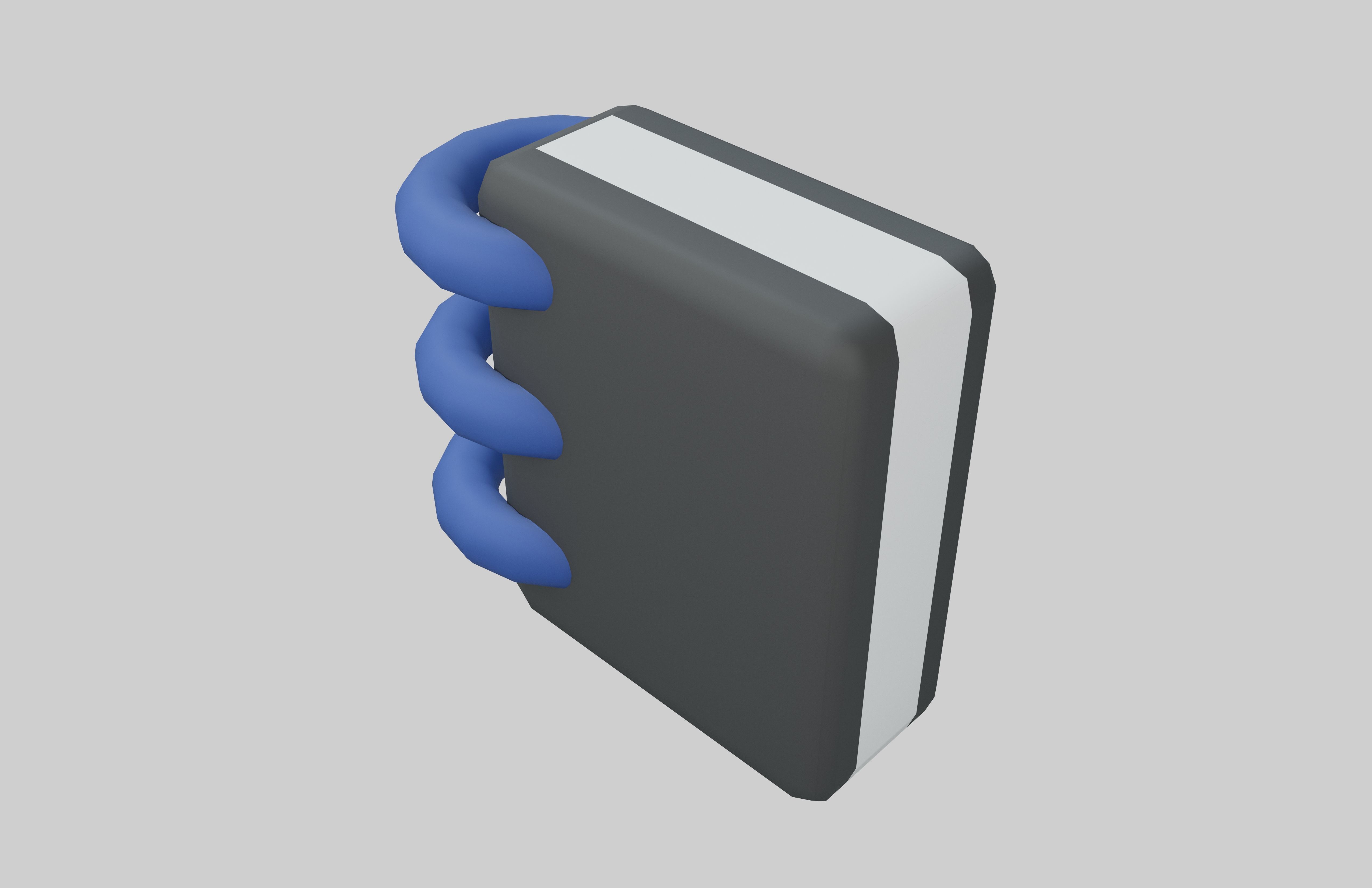 Notebook Icon v1 003 Low-poly 3D model_2