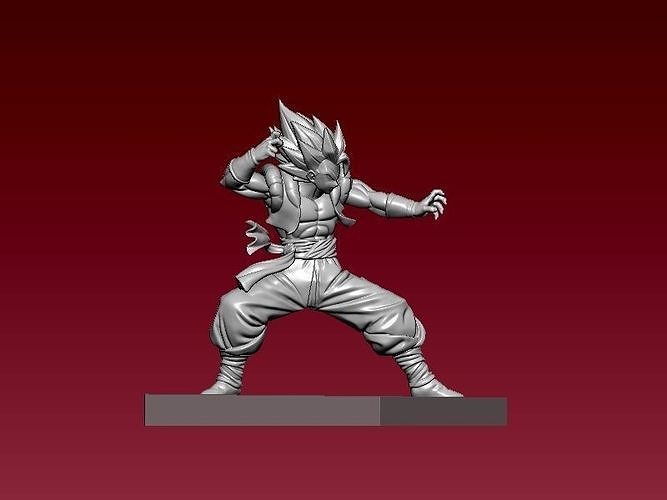 Gogeta fanart- dragon ball - Statue - 3D print 3D print model
